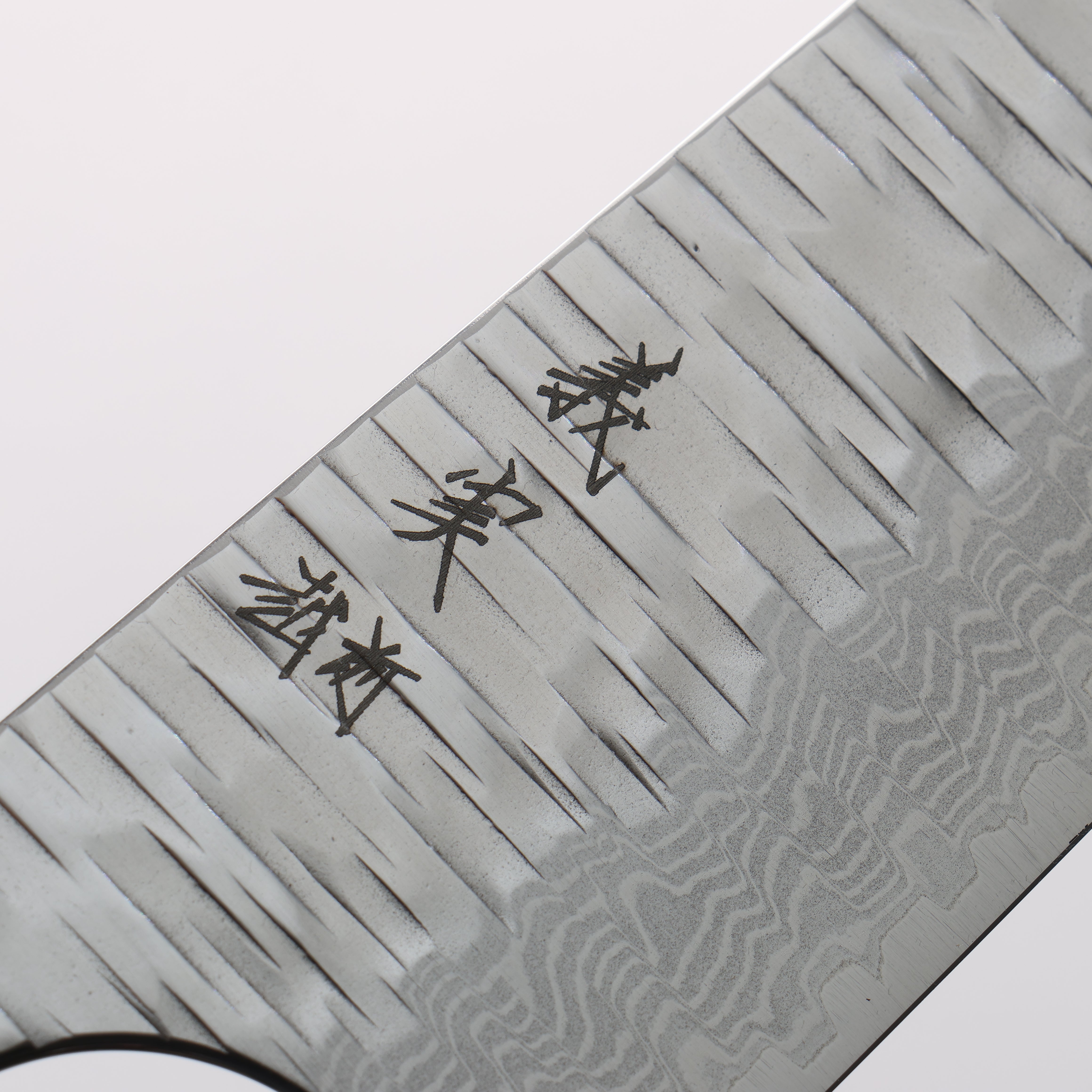 Yoshimi Kato Kasuri VG-XEOS Hammered Damascus Bunka 170mm Olive Wood & Blue Resin Handle - Seisuke Knife