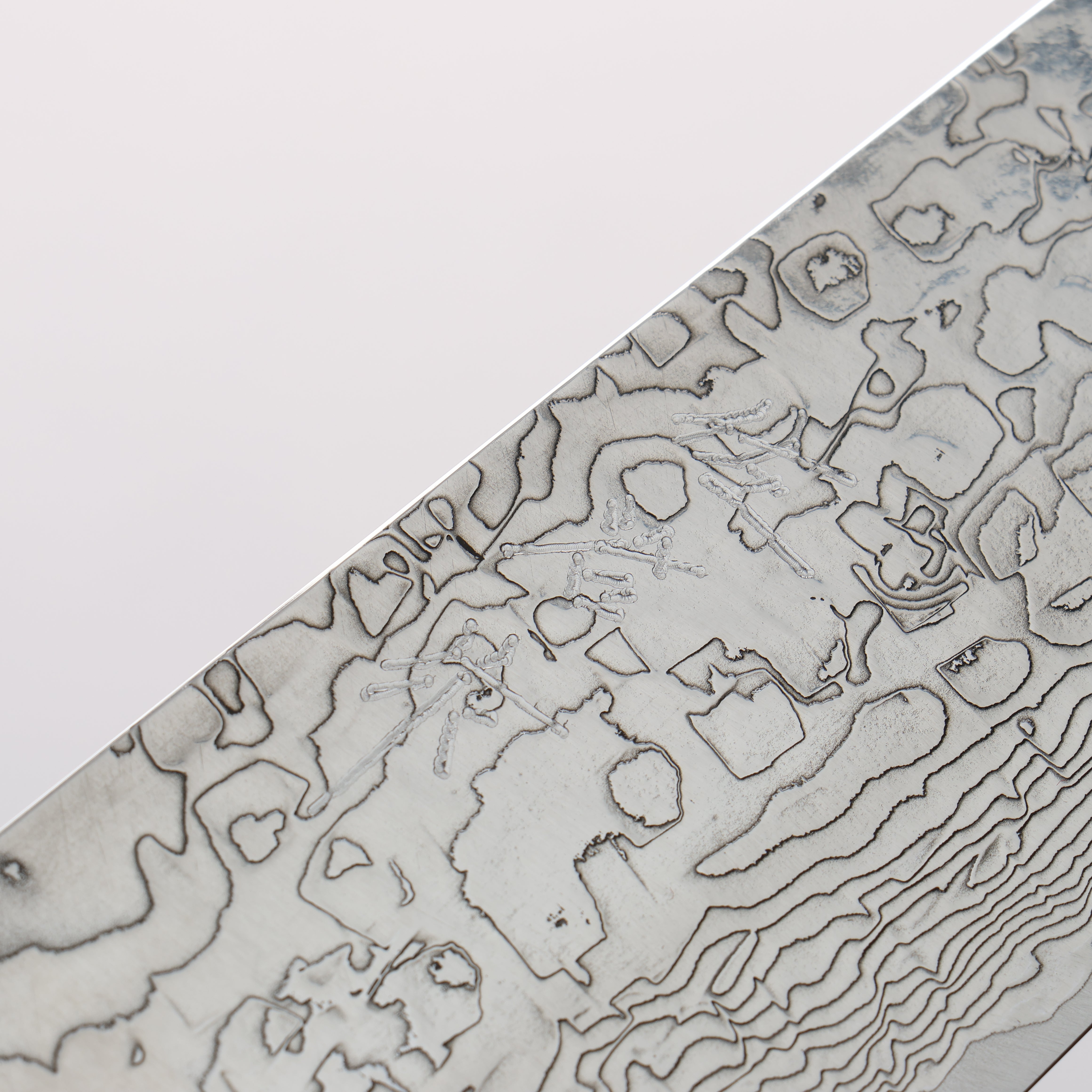 Takeshi Saji SG2 Diamond Finish Damascus Bunka 180mm White Deer Horn Handle - Seisuke Knife