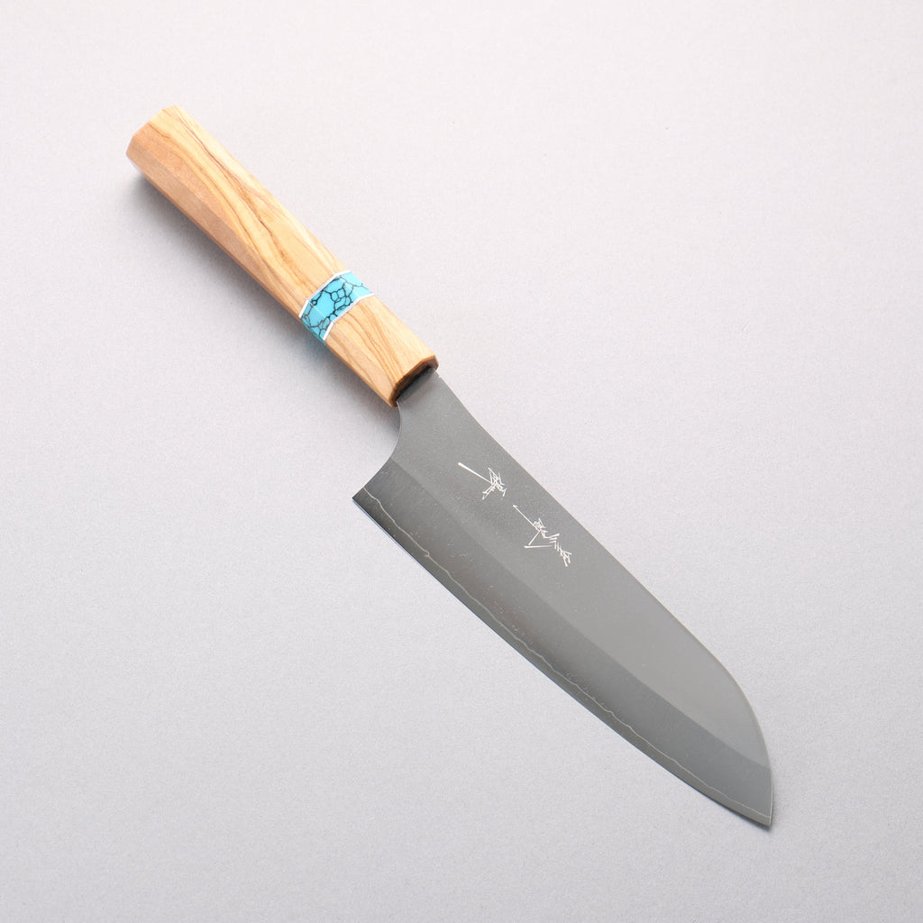 Yu Kurosaki New Gekko VG-XEOS Bunka 170mm Olive Tree & Turquoise Ring