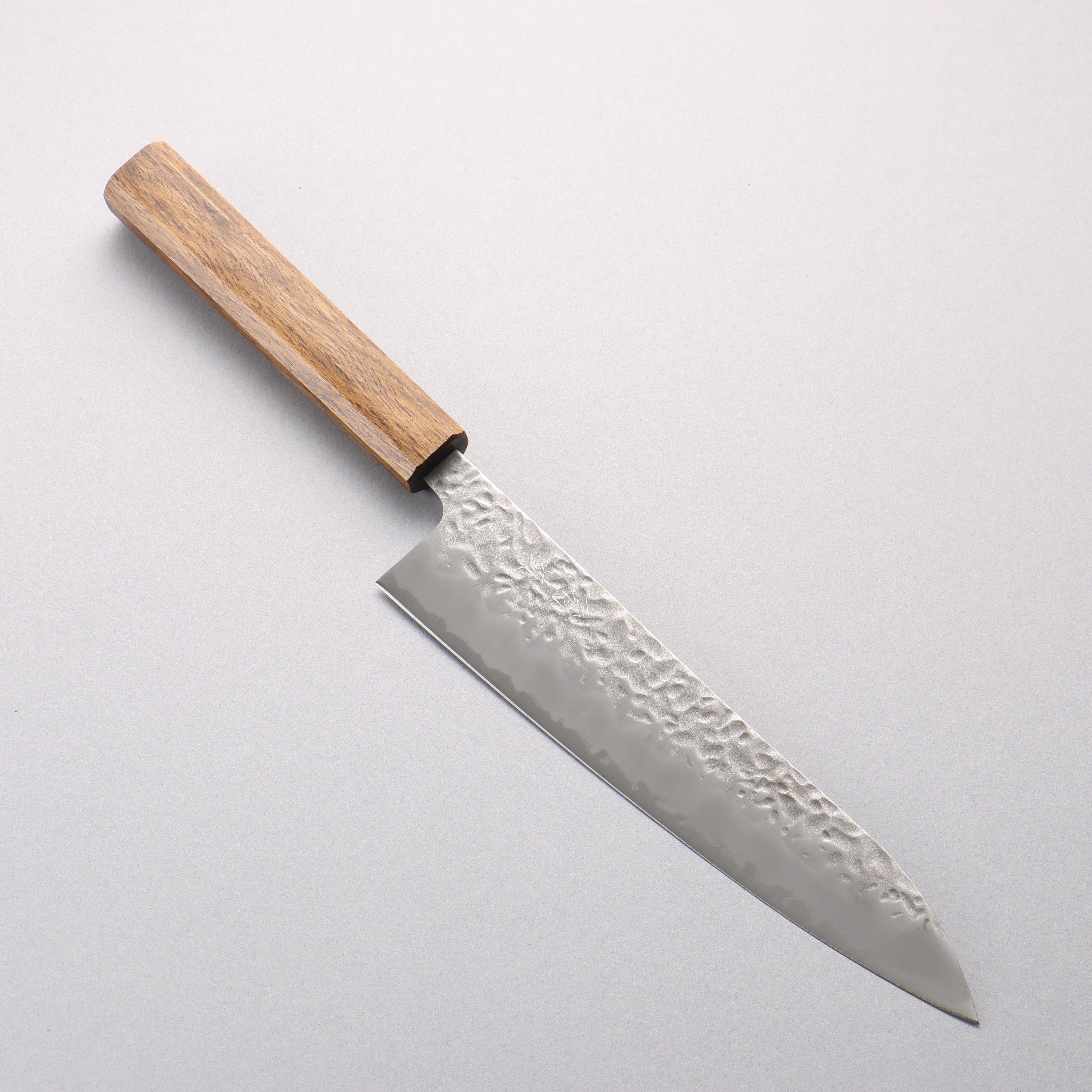 Oul White Steel No.1 Hammered Gyuto 210mm Oak Handle - Seisuke Knife