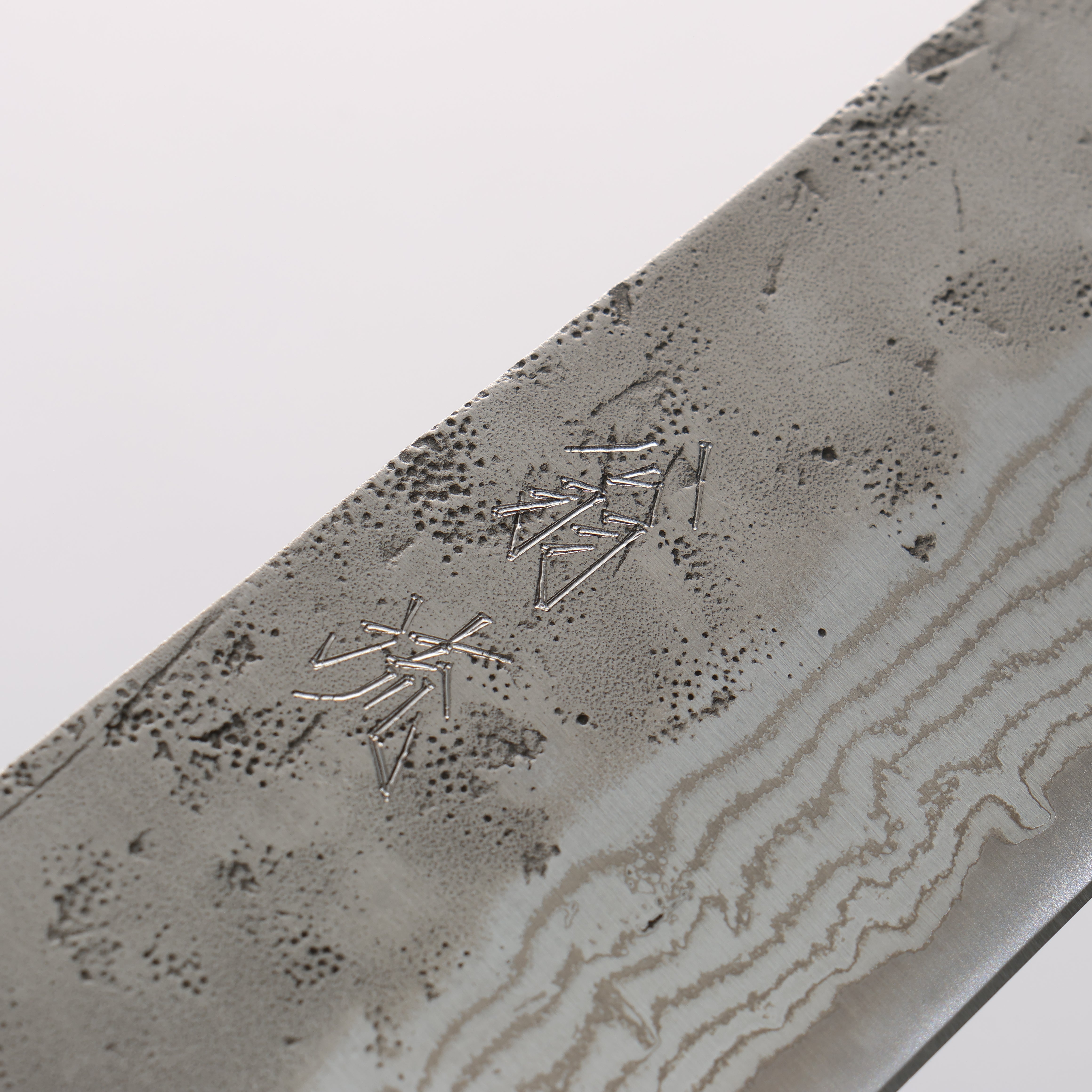 Oul Swedish Steel-stn Damascus Washiji Gyuto 210mm Oak Handle - Seisuke Knife