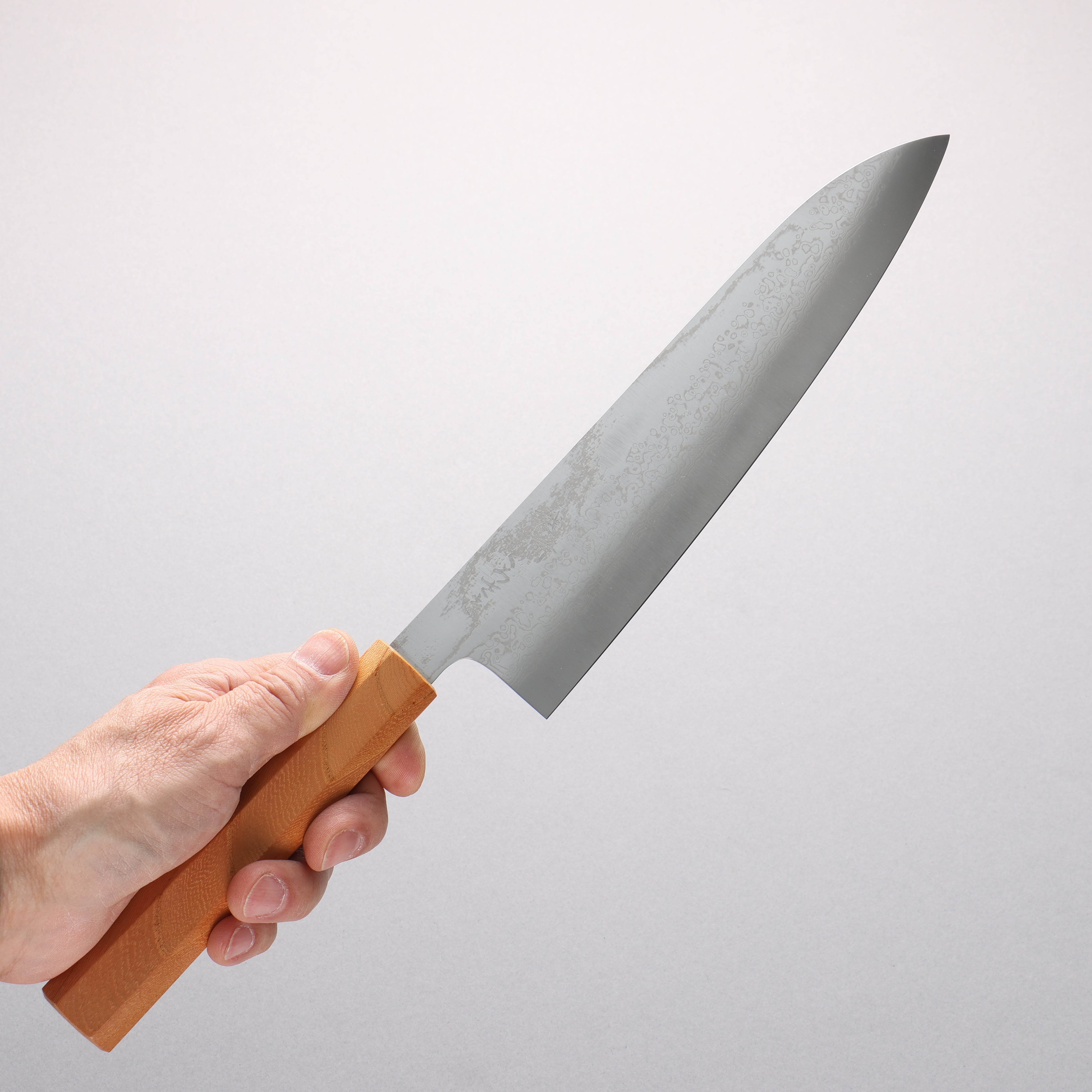 Makoto Kurosaki VG10w Damascus Gyuto 210mm Keyaki Elm Handle - Seisuke Knife