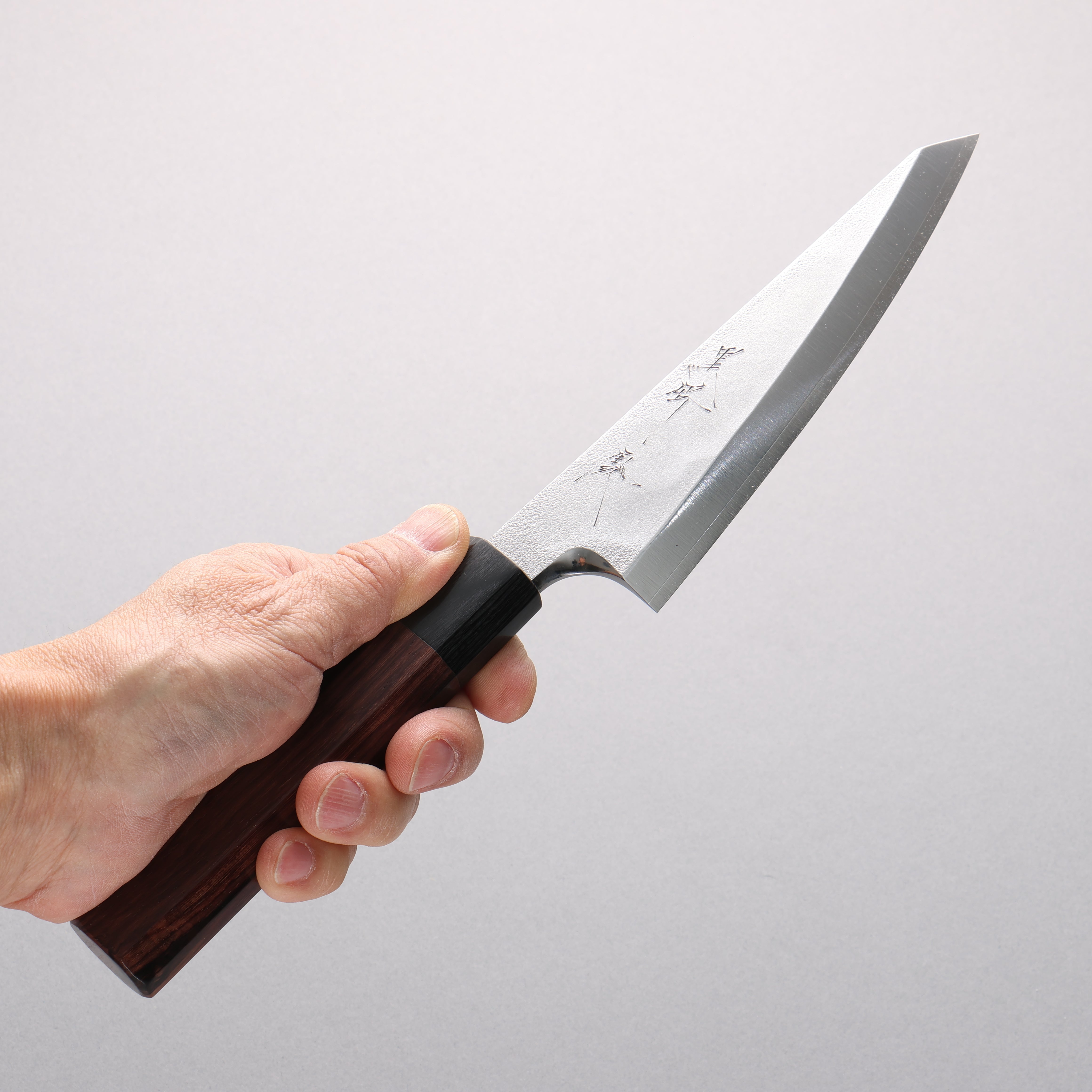 Yu Kurosaki SG2 Nashiji Honesuki Boning 150mm Shitan & Black Pakka Wood Handle with Sheath - Seisuke Knife