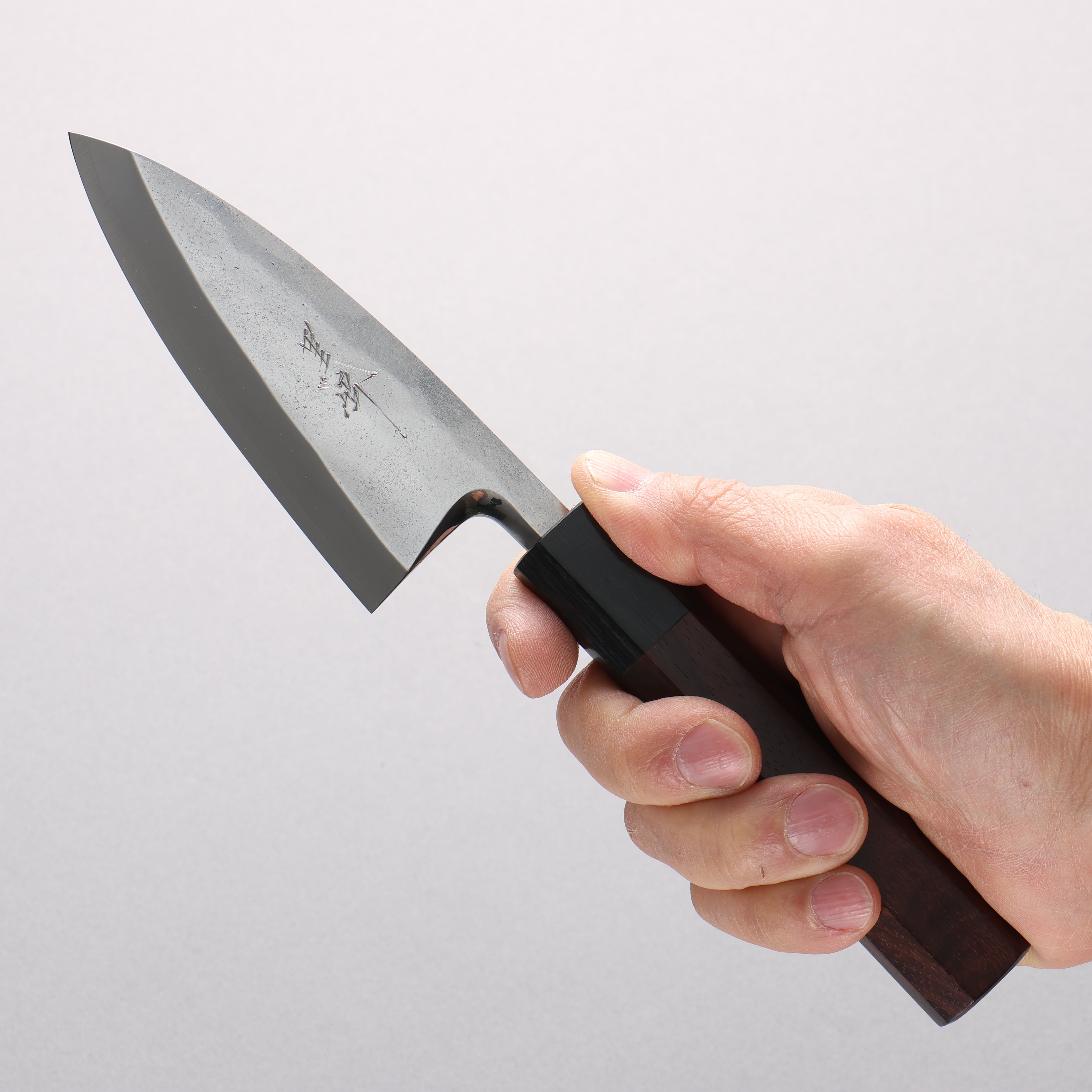 [Left Handed] Yu Kurosaki SG2 Nashiji Ajikiri 110mm Shitan & Black Pakka Wood Handle - Seisuke Knife