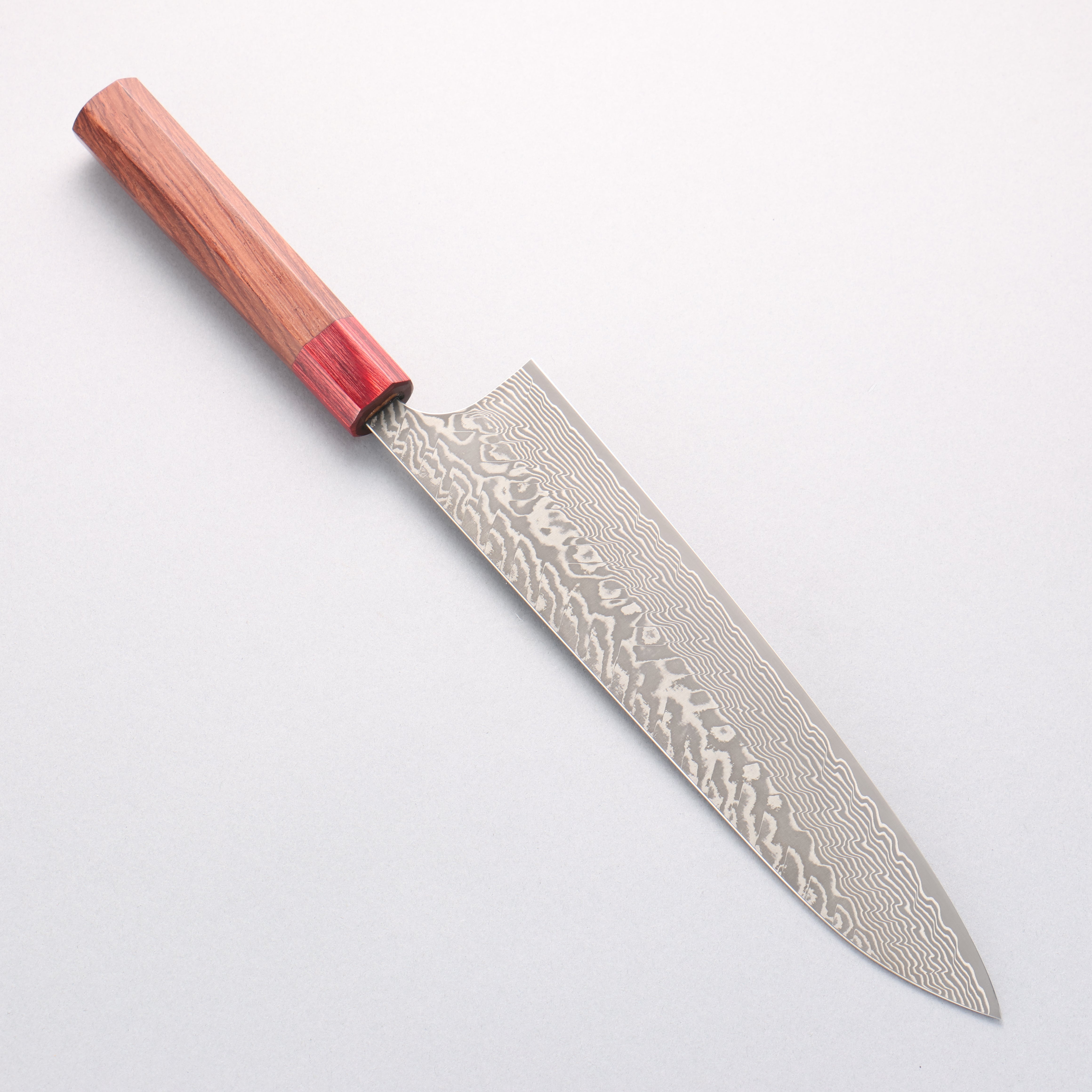 Yoshimi Kato SG2 Black Damascus Gyuto 240mm Honduras (ferrule: Red Pakka wood) Handle - Seisuke Knife