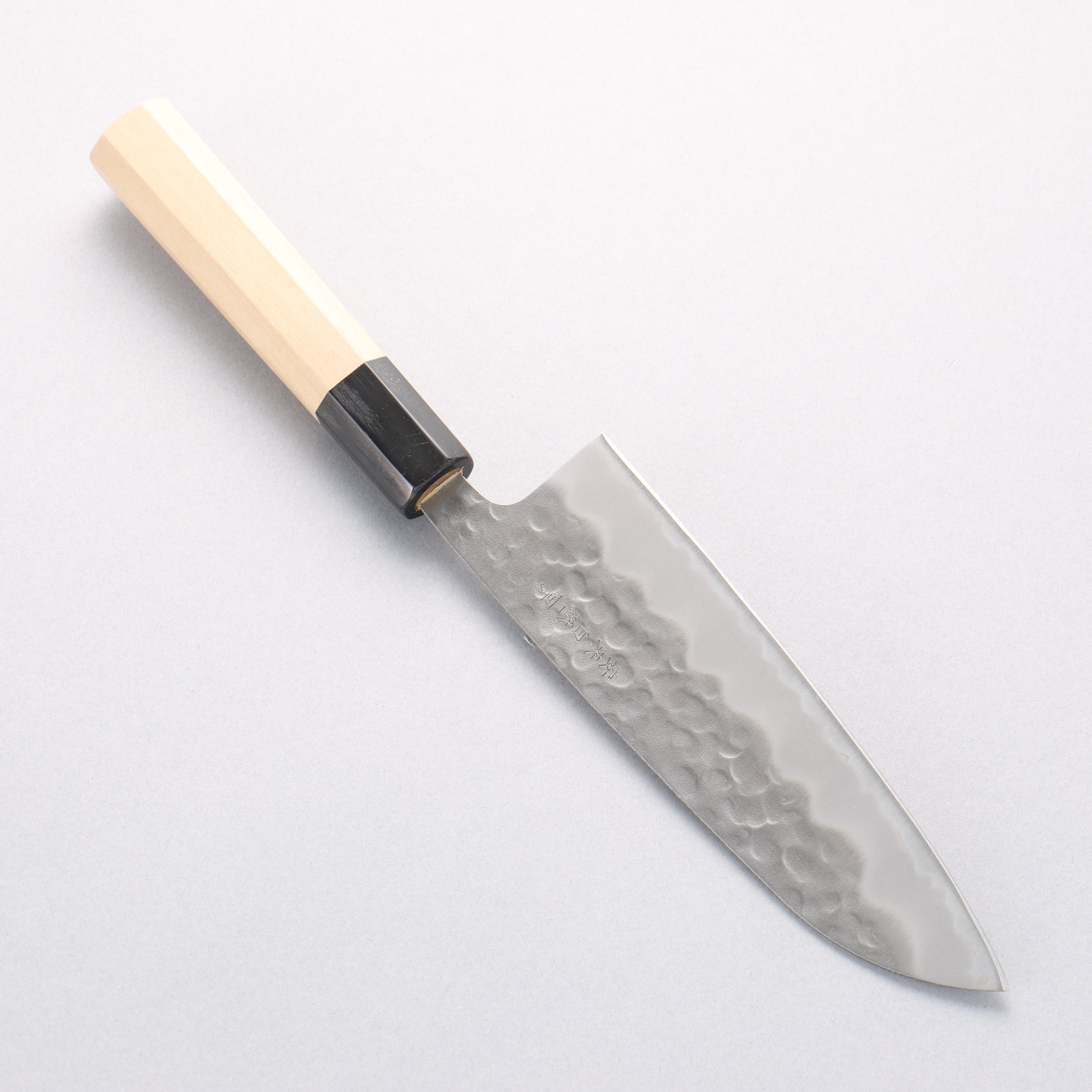 Oul White Steel No.2 Hammered Santoku 165mm Magnolia Handle - Seisuke Knife