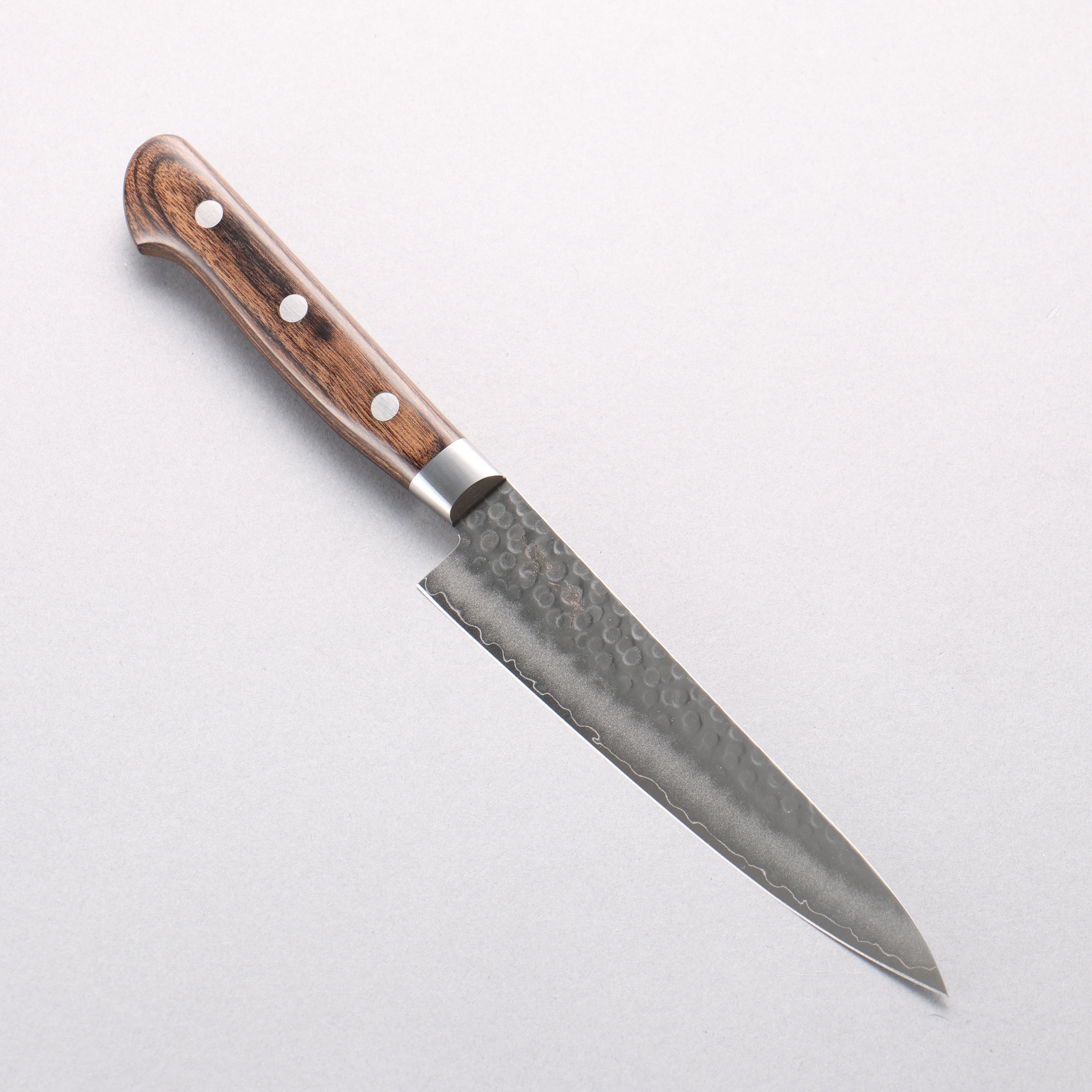 Seisuke VG10 Hammered Petty-Utility 135mm Zebrawood Handle - Seisuke Knife