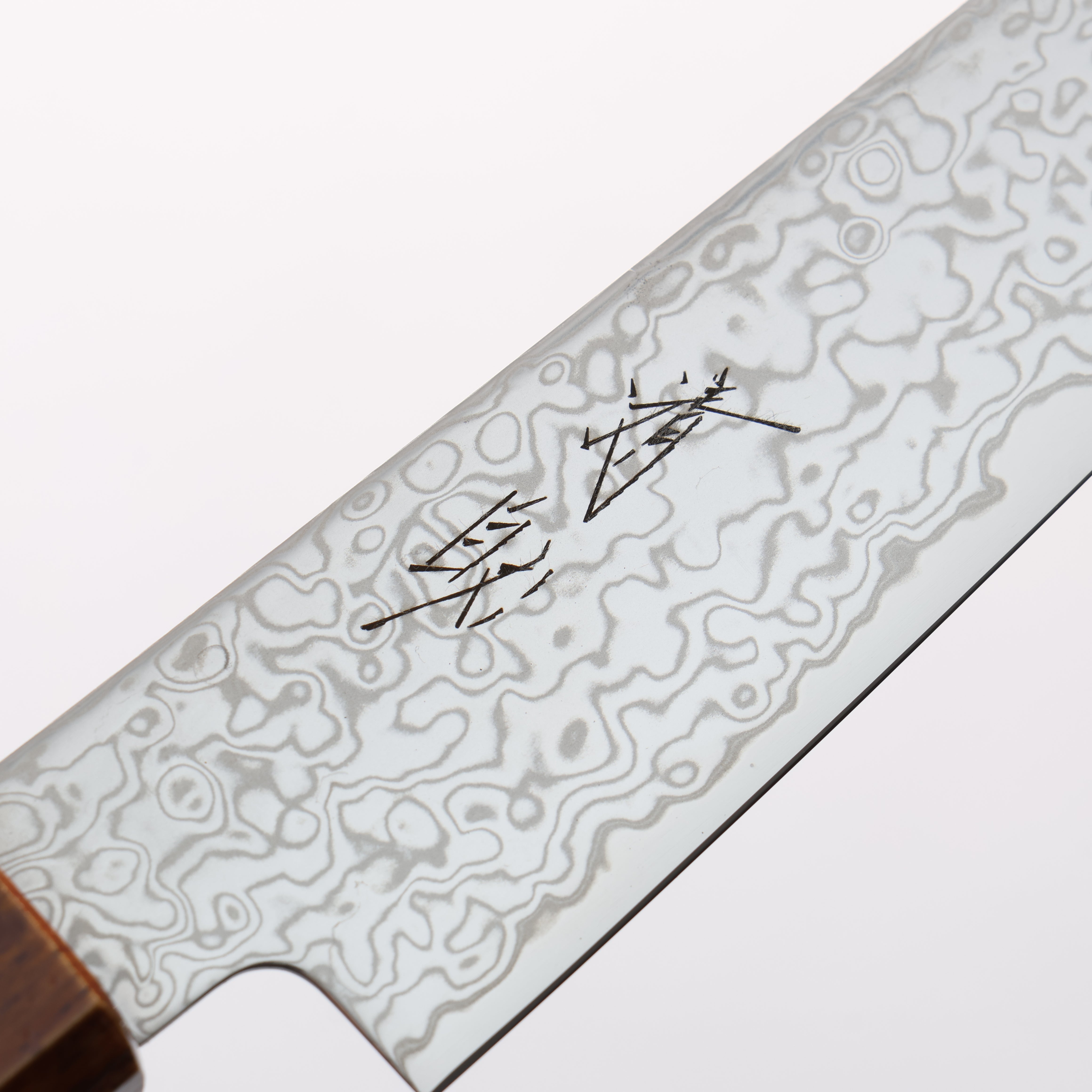 Seisuke SG2 Damascus Migaki Kiritsuke Petty-Utility 150mm Lacquered Burnt Oak Handle - Seisuke Knife