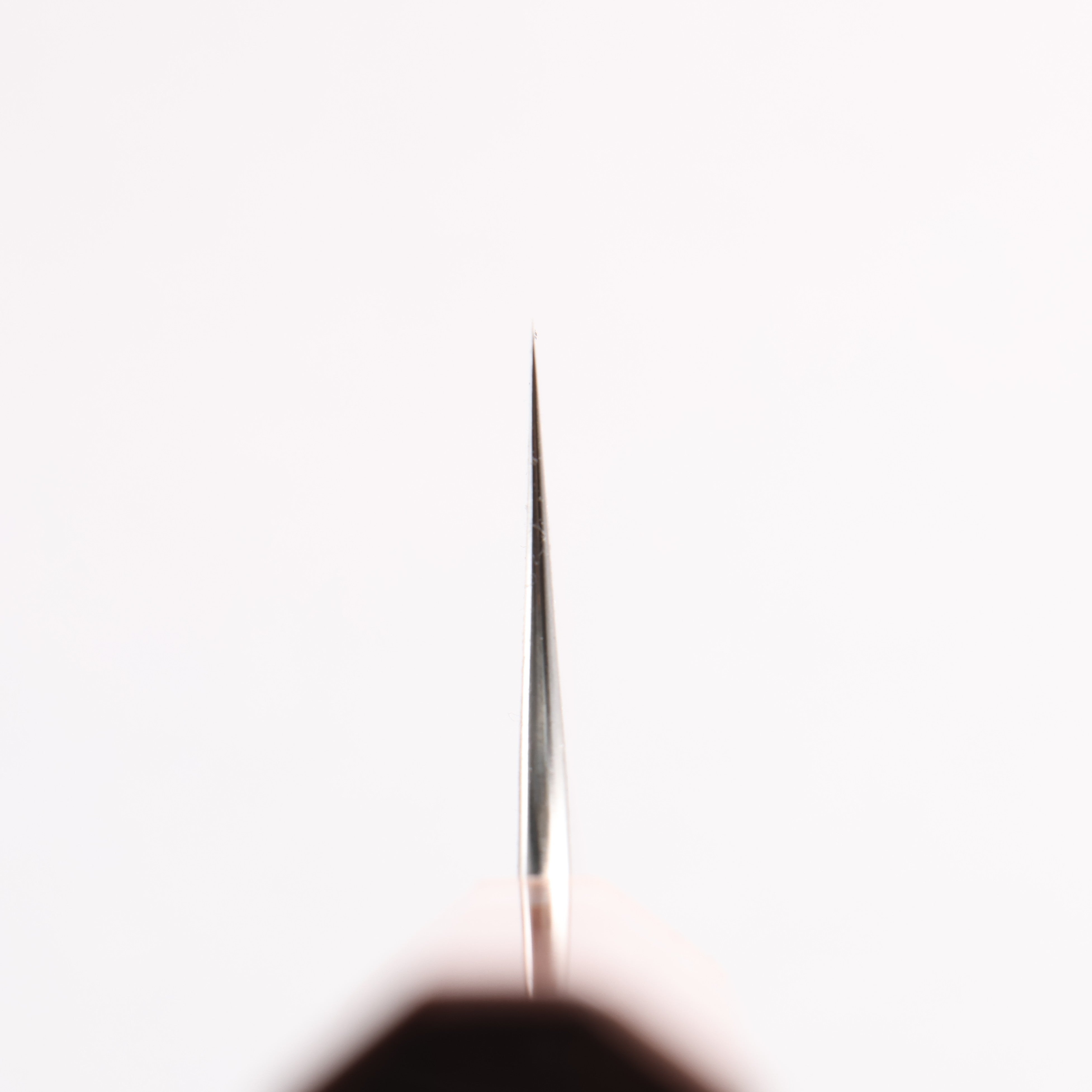 Yoshimi Kato Blue Super Kurouchi V-Hammered Gyuto 210mm Rosewood & White Turquoise Ring Handle - Seisuke Knife