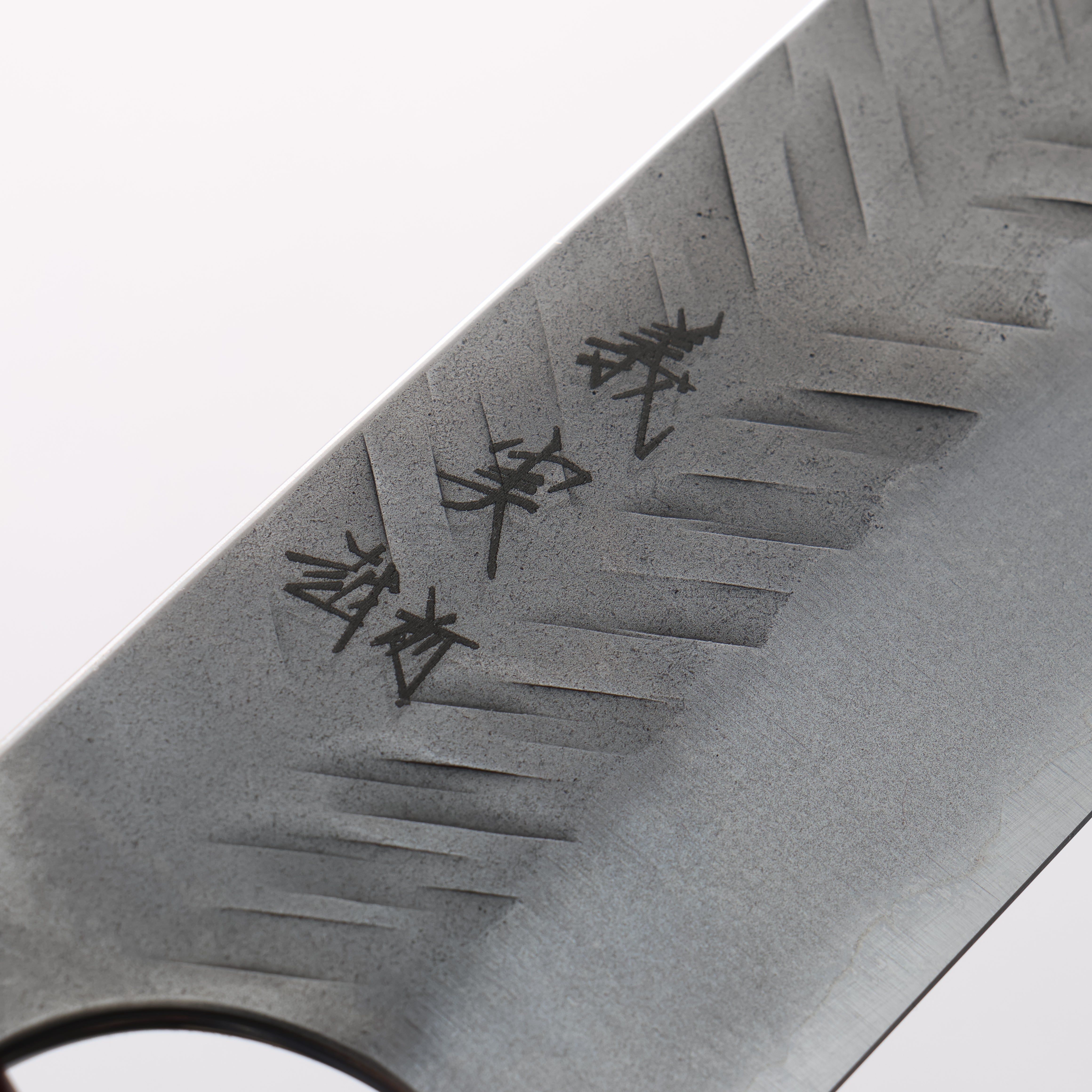 Yoshimi Kato Blue Super Nashiji V-Hammered Kiritsuke Gyuto 210mm Rosewood & White Turquoise Ring Handle - Seisuke Knife