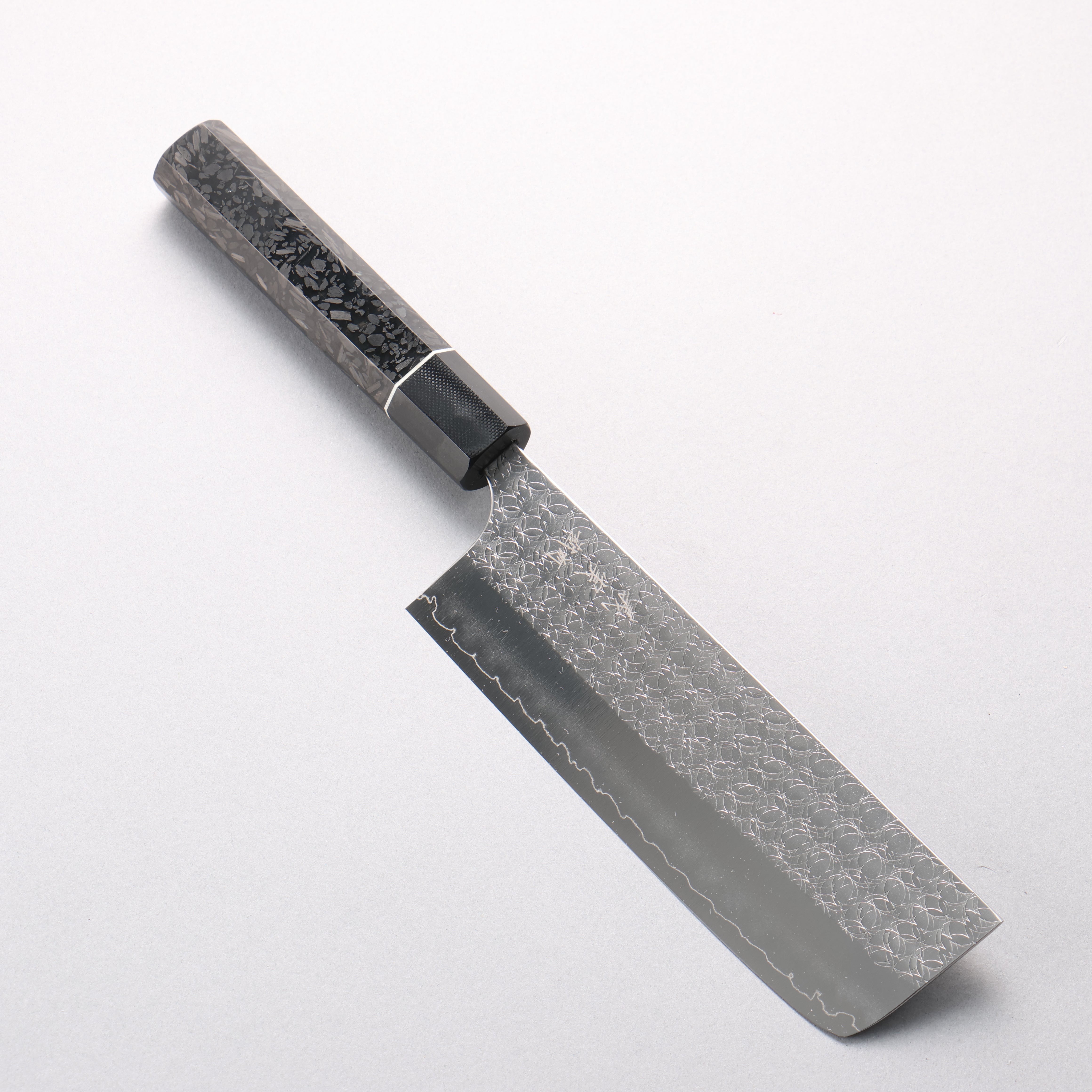 Yoshimi Kato Minamo SG2 Hammered Nakiri 165mm Carbon Fiber & G10 Fiberglass Handle - Seisuke Knife