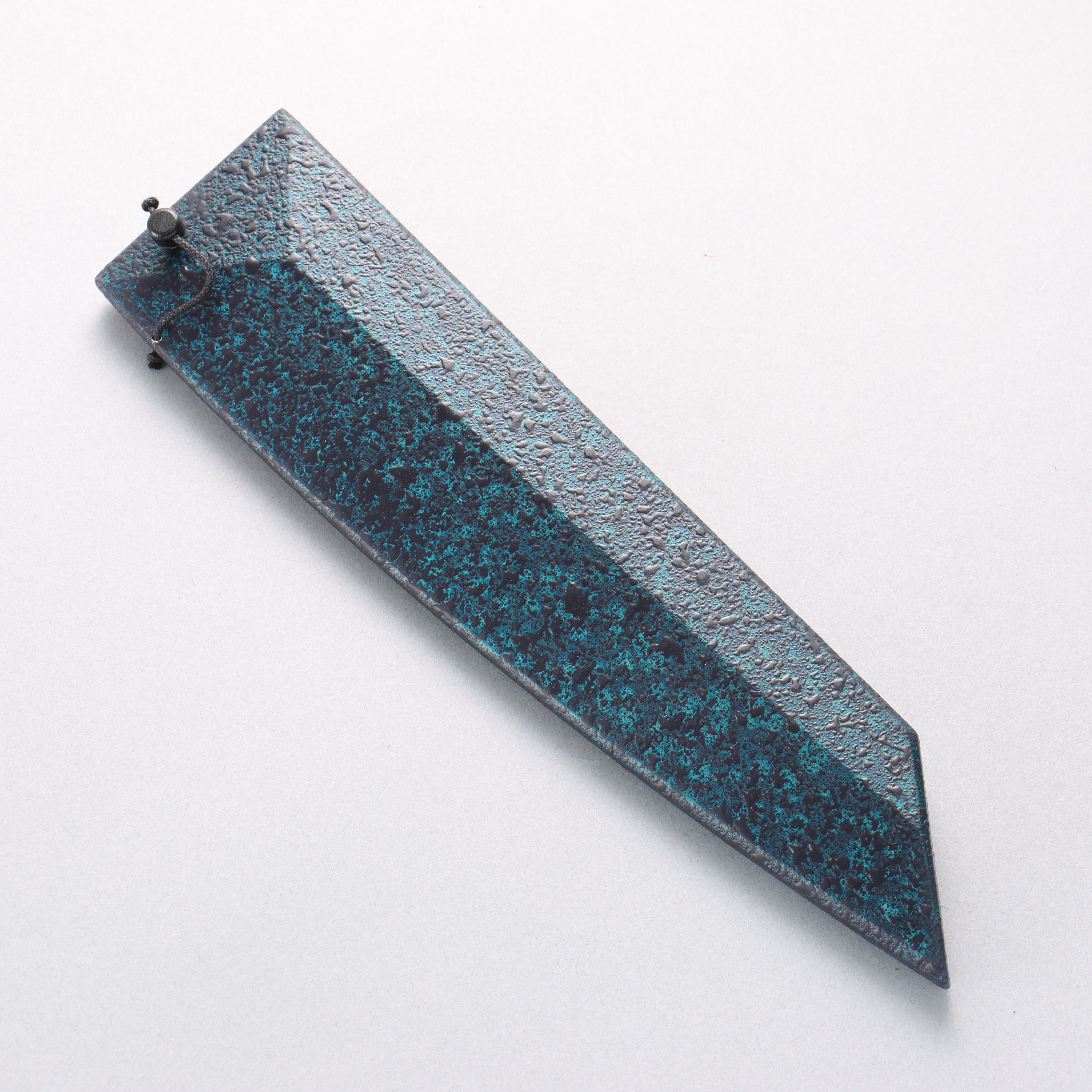 Yu Kurosaki Senko Ei Ai Tenmoku SG2 Hammered Gyuto 210mm Indigo Lacquered (Tenmoku) Handle with Sheath - Seisuke Knife