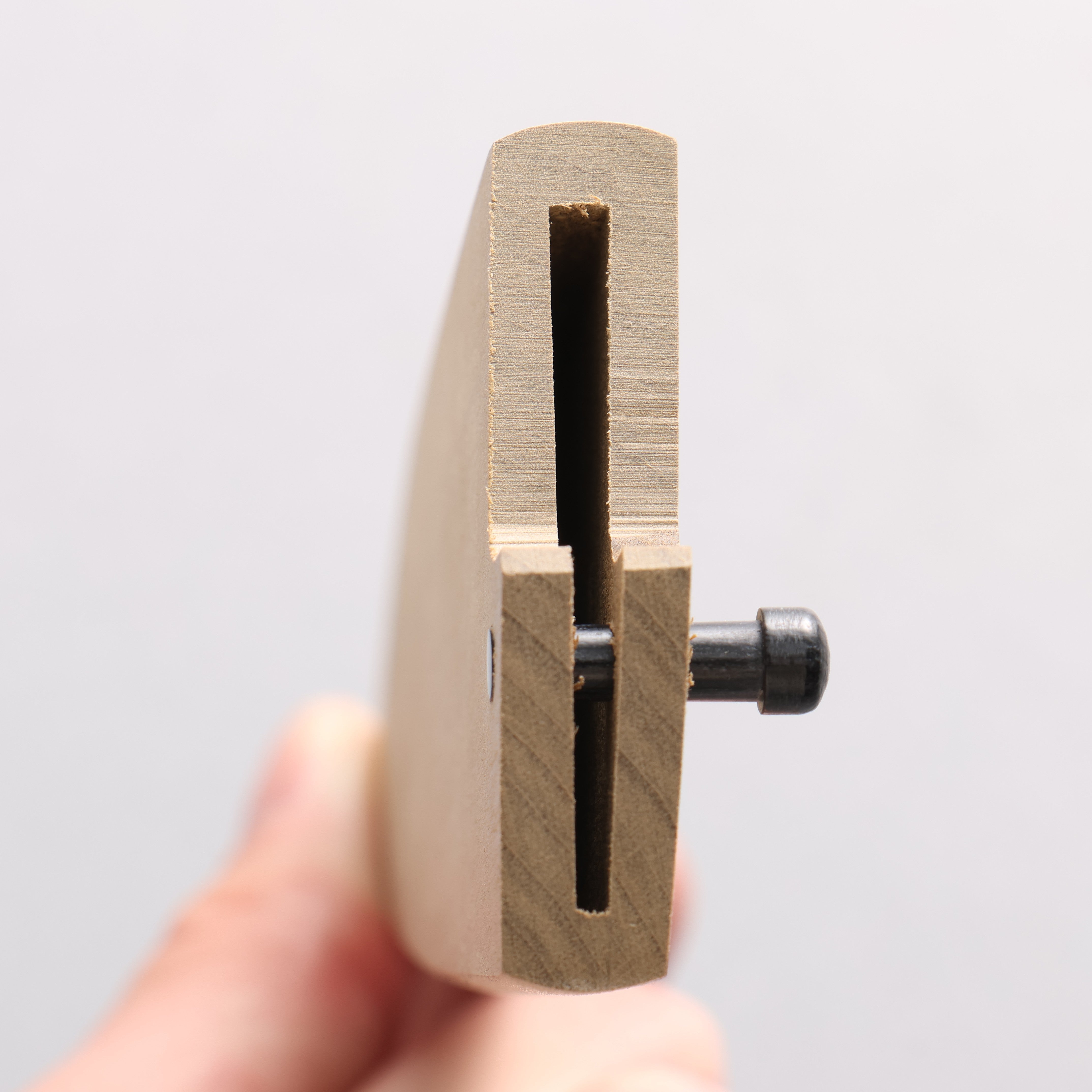 Magnolia Saya Sheath for Aijikiri Knife with with Plywood Pin 105mm (Nashiji) - Seisuke Knife