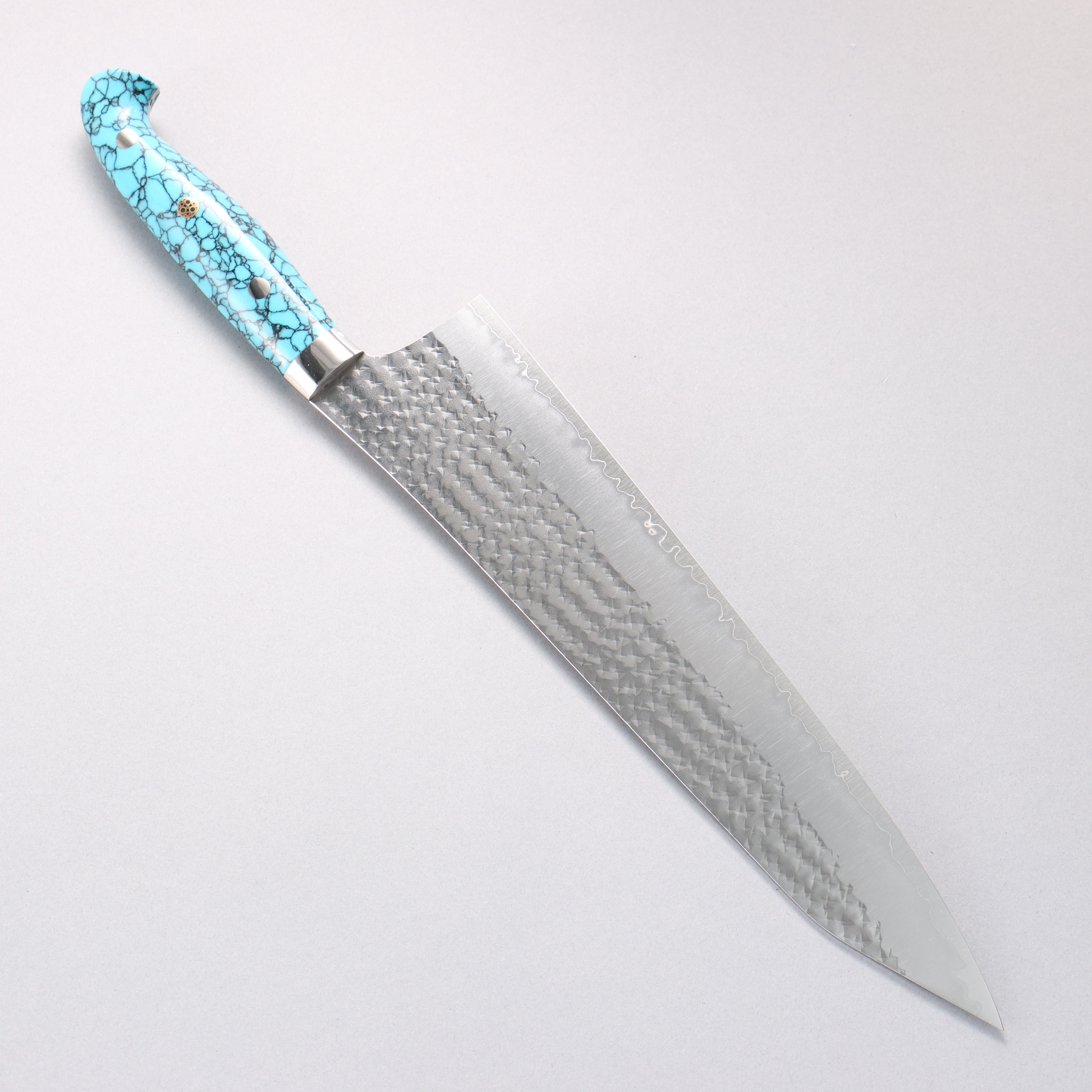 Yu Kurosaki Senko Ei SG2 Hammered Gyuto 270mm Turquoise Handle - Seisuke Knife