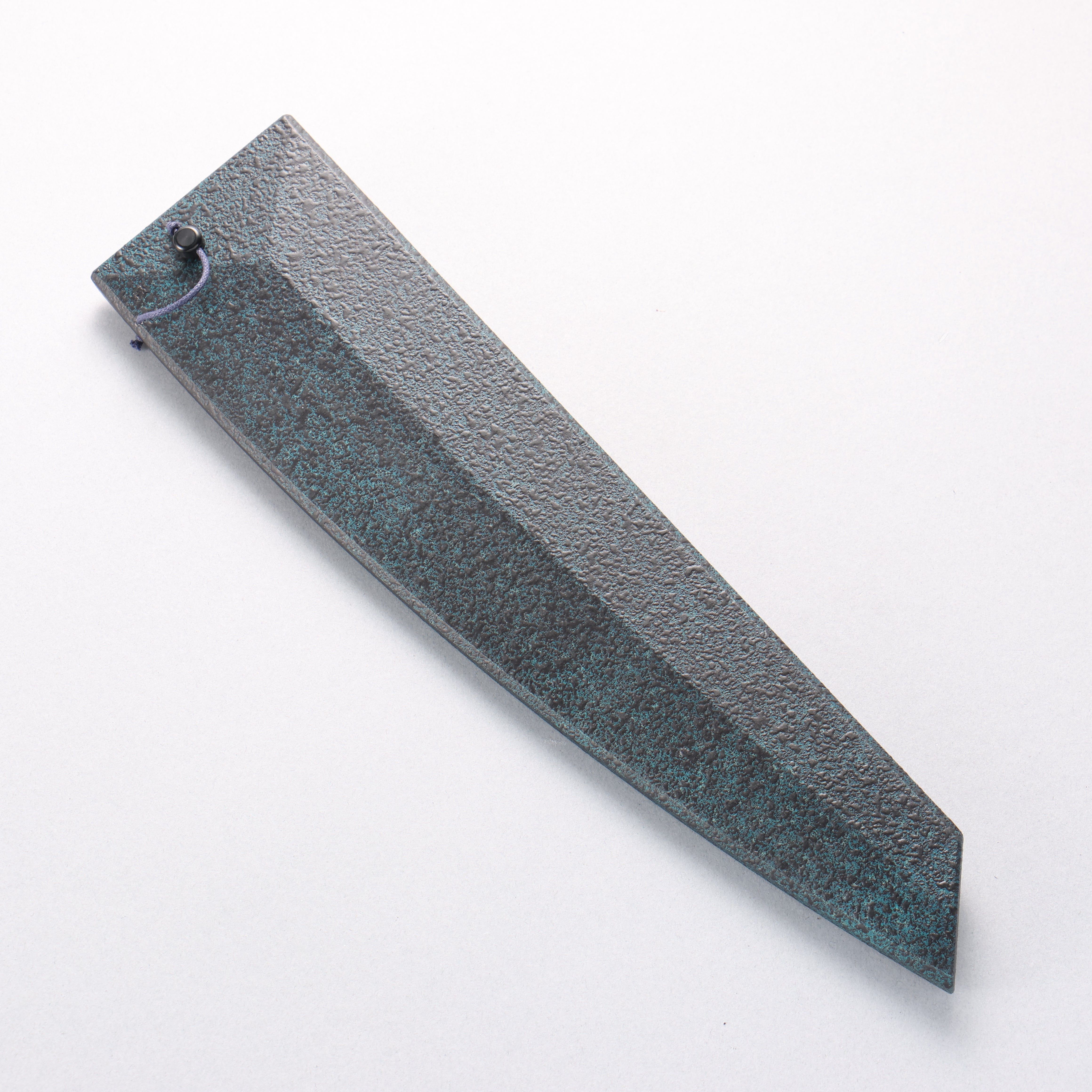Yu Kurosaki Senko Ei Ai Tenmoku SG2 Hammered Gyuto 240mm Indigo Lacquered (Tenmoku) Handle with Sheath - Seisuke Knife