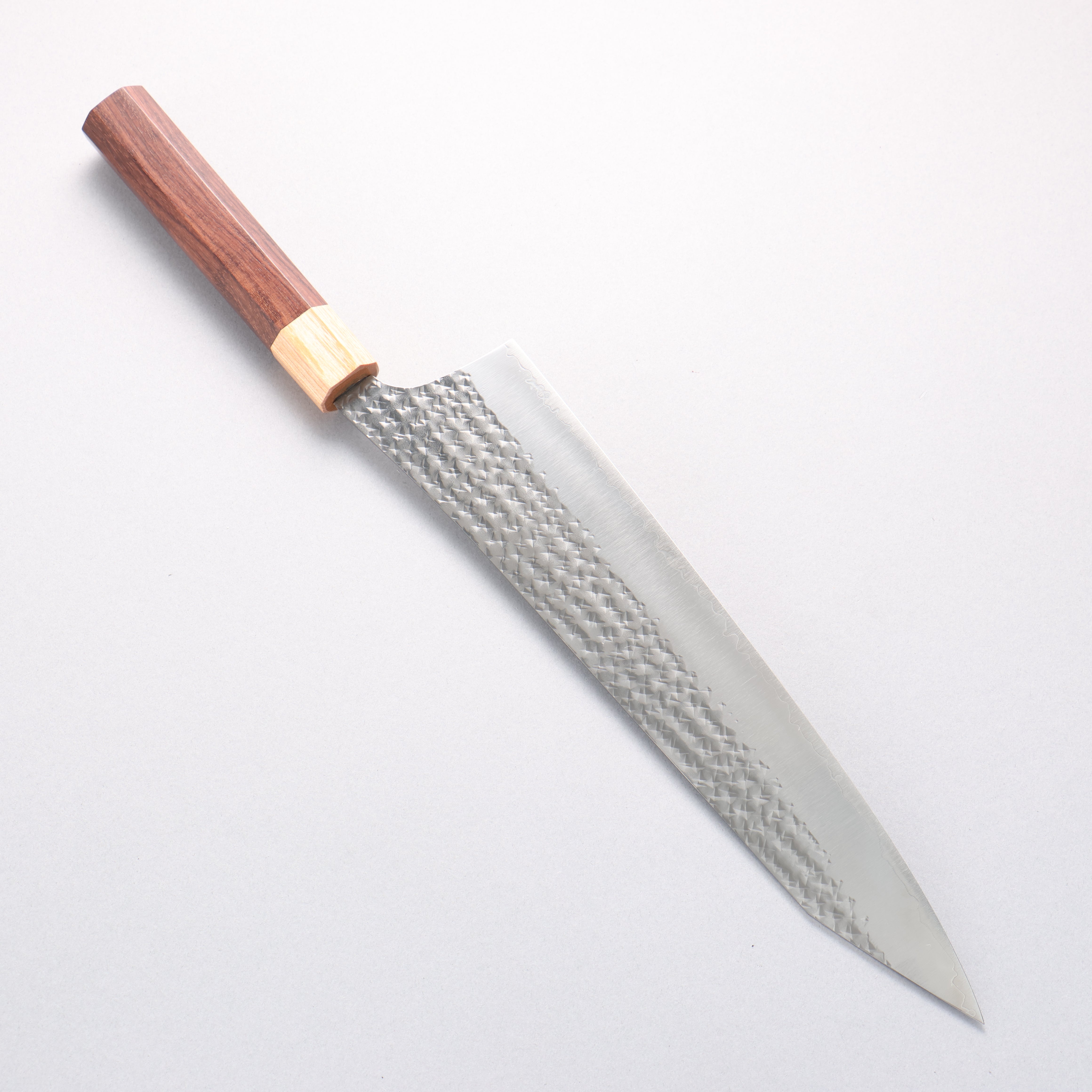 Yu Kurosaki Senko Ei SG2 Hammered Sujihiki 270mm Shitan (ferrule: White Pakka wood) Handle - Seisuke Knife
