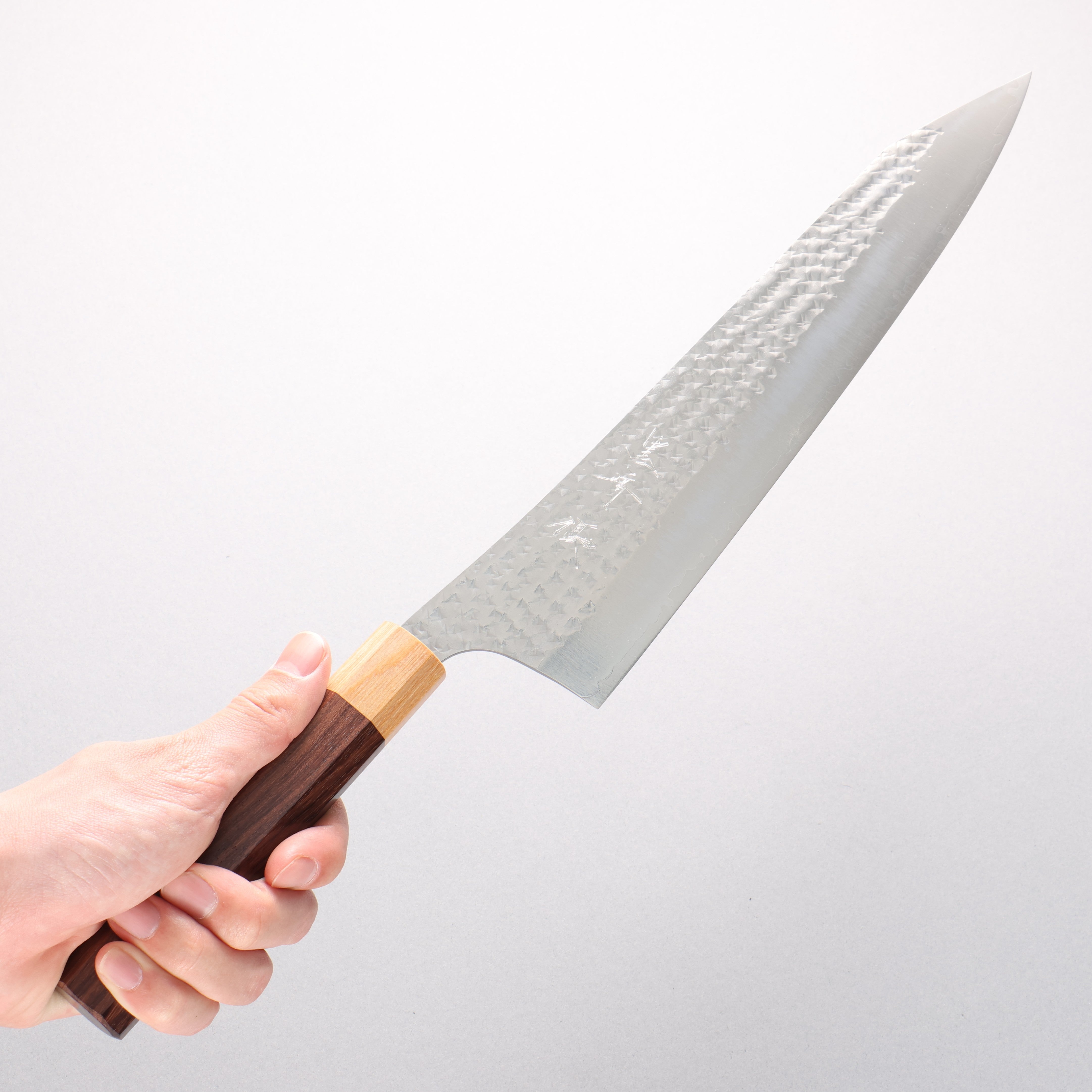 Yu Kurosaki Senko Ei SG2 Hammered Sujihiki 270mm Shitan (ferrule: White Pakka wood) Handle - Seisuke Knife