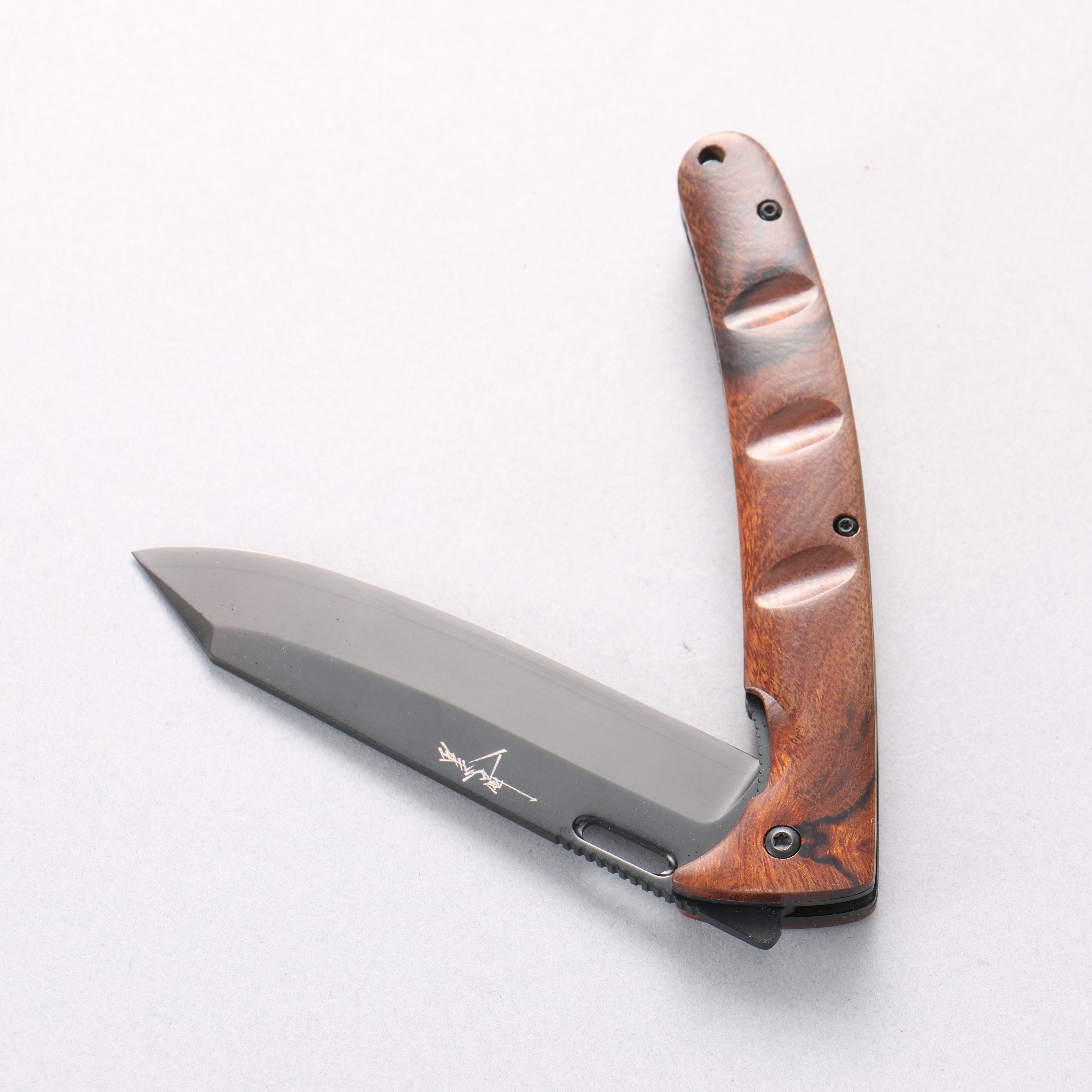 Yu Kurosaki SG2 Black Finished Pocket Knife 100mm Ironwood Handle - Seisuke Knife