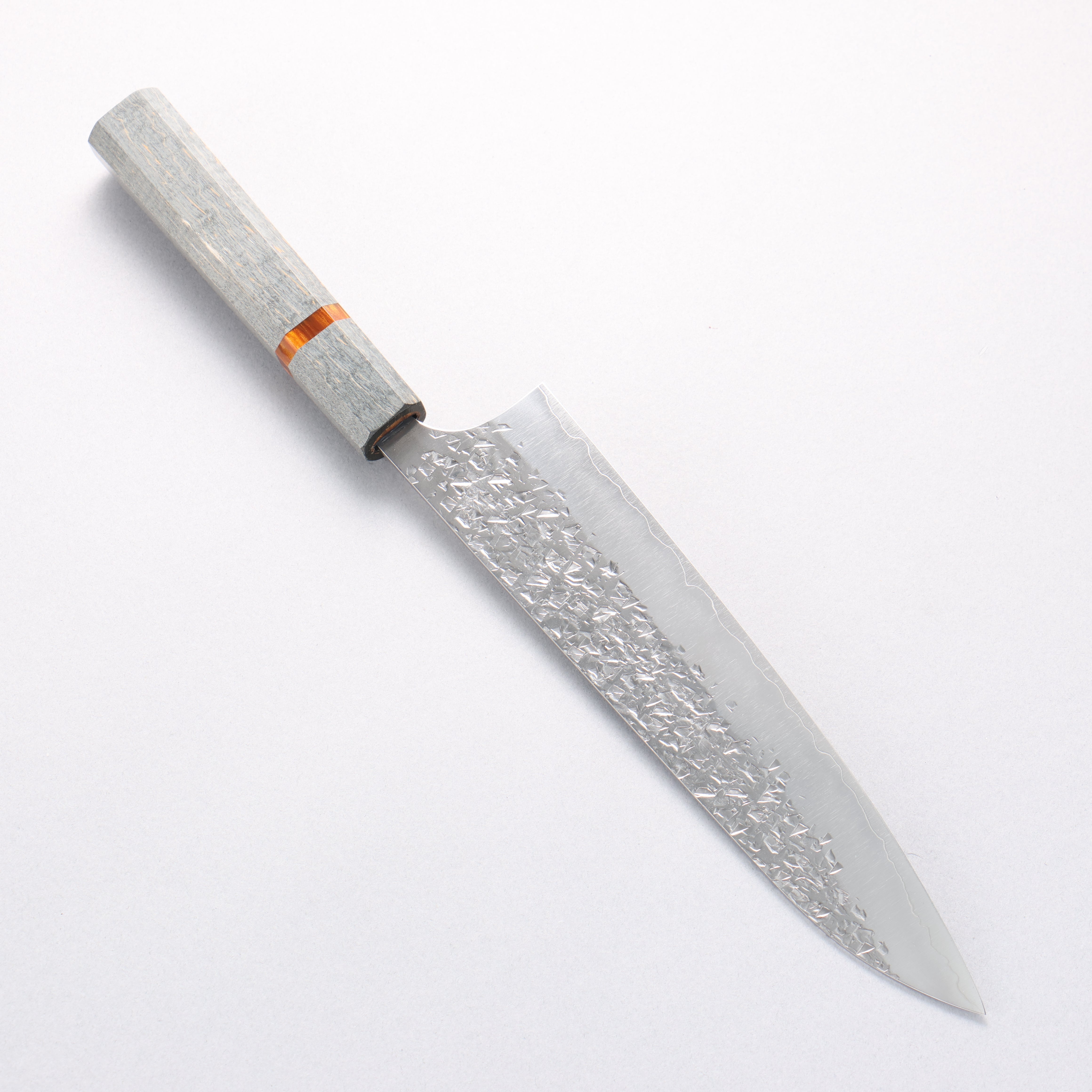 Yu Kurosaki Shizuku SG2 Hammered Gyuto 210mm Stabilized Wood & Acrylic