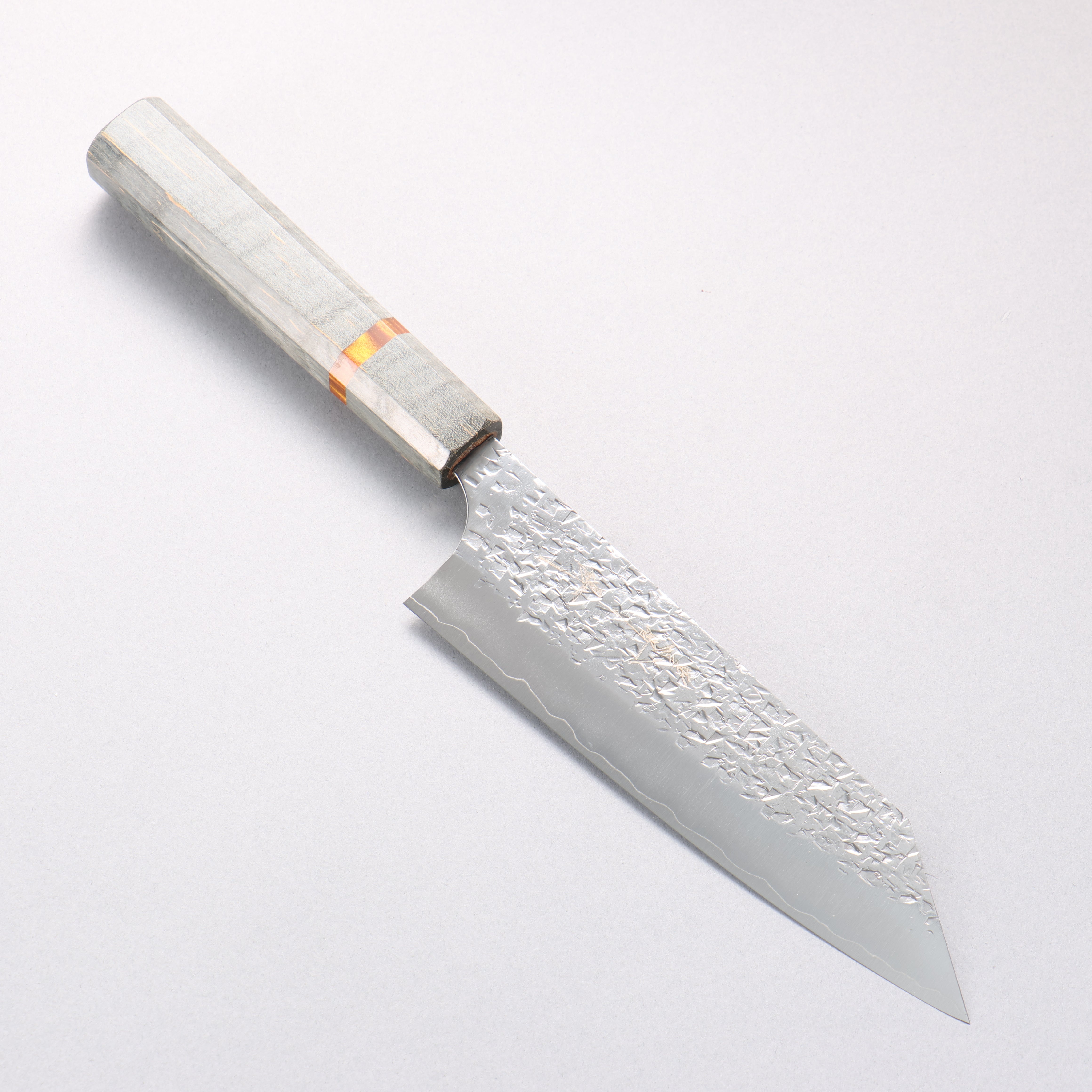 Yu Kurosaki Shizuku SG2 Hammered Bunka 170mm Stabilized Wood & Acrylic Ring Handle - Seisuke Knife