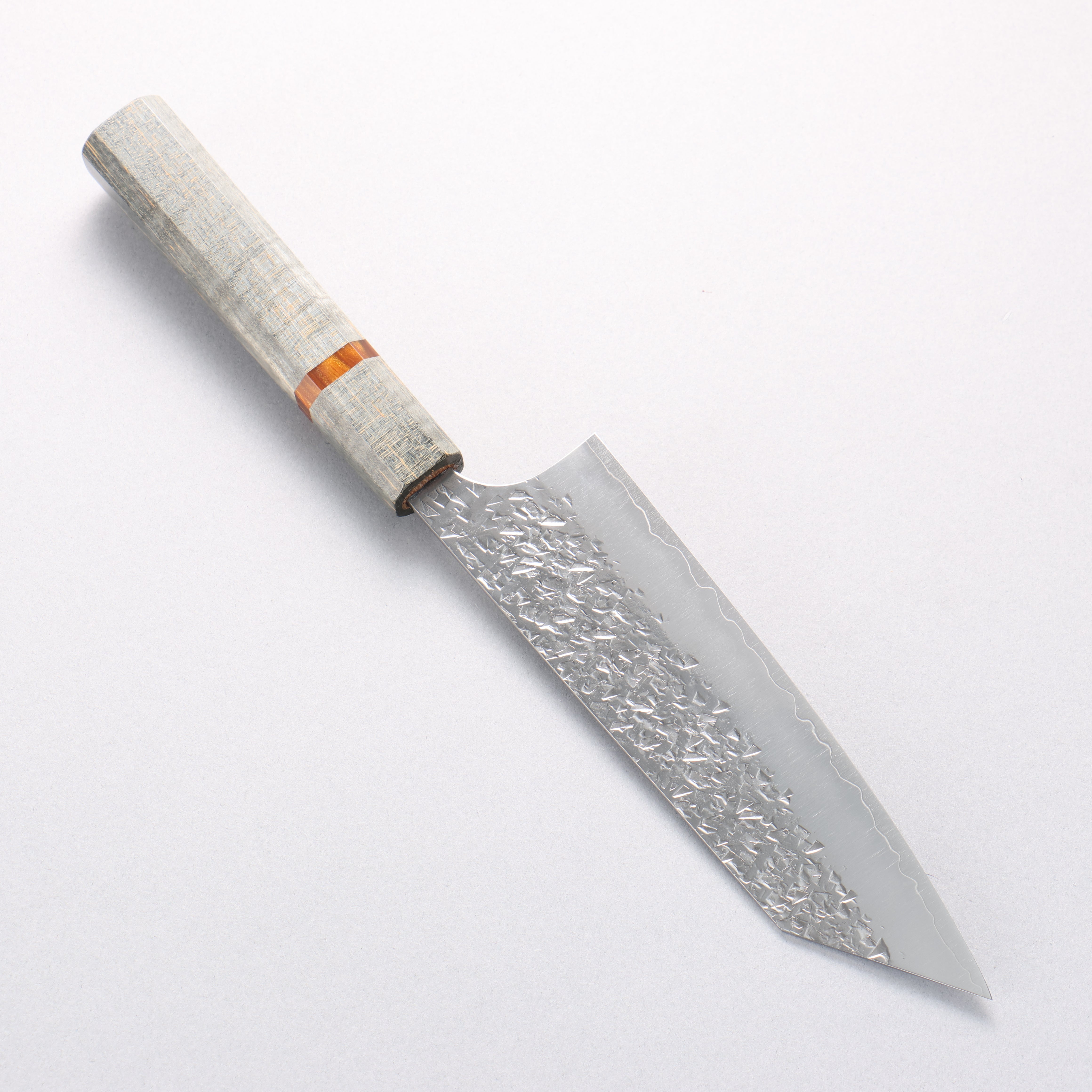 Yu Kurosaki Shizuku SG2 Hammered Bunka 170mm Stabilized Wood & Acrylic Ring Handle - Seisuke Knife