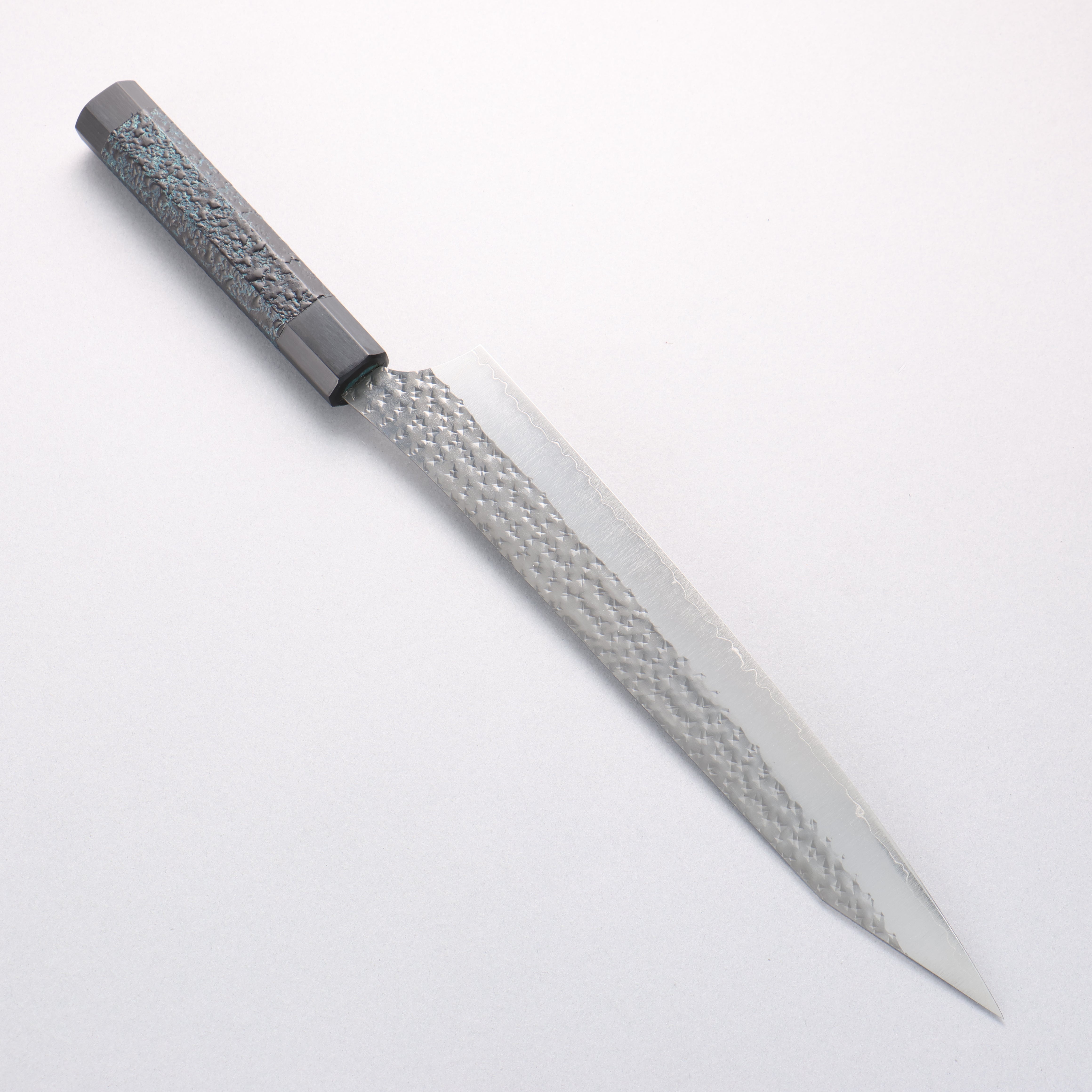 Yu Kurosaki Senko Ei Ai SG2 Hammered Sujihiki 270mm Indigo Tenmoku Lac Yu Kurosaki Senko Ei Ai SG2 Hammered Sujihiki 270mm Indigo Tenmoku Lac