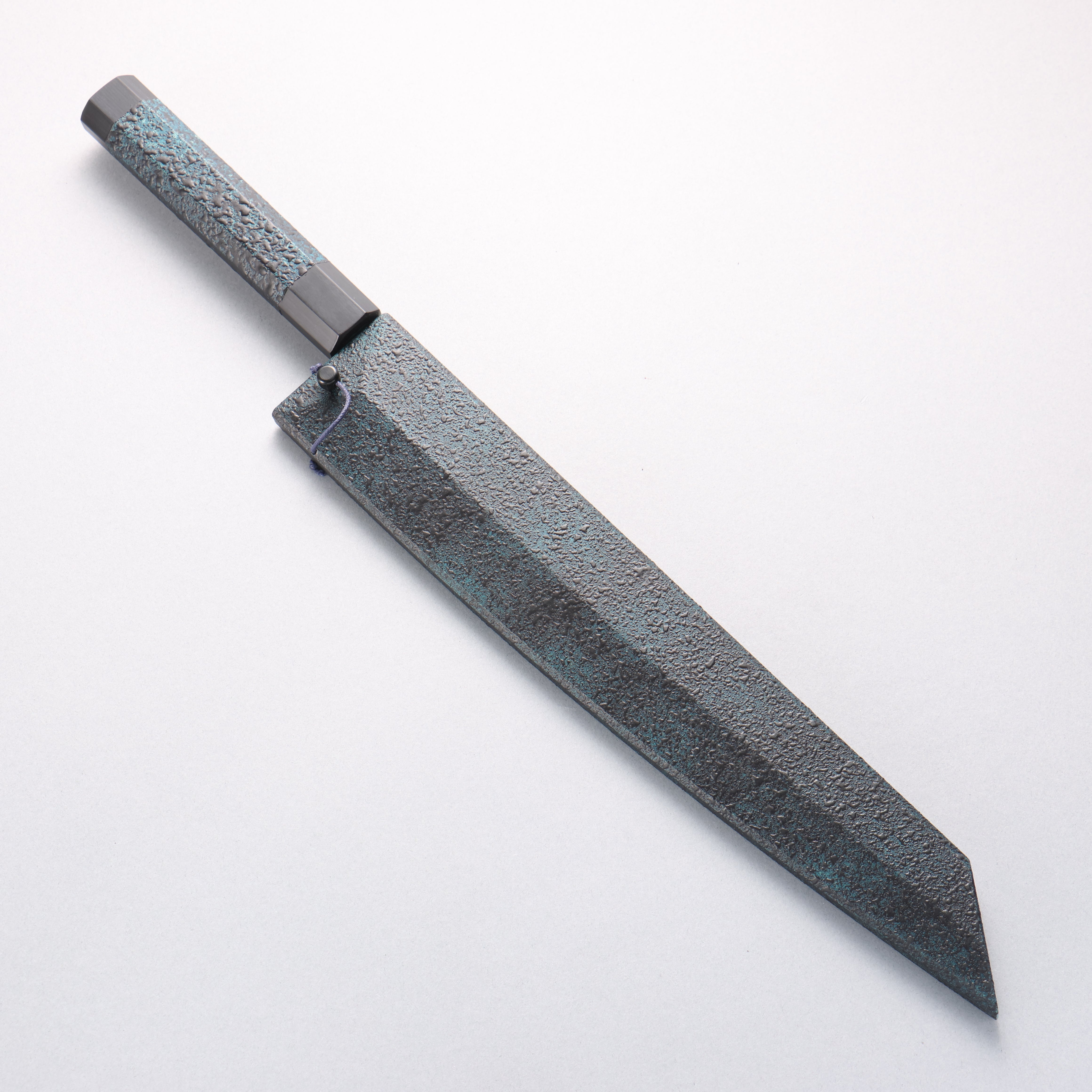 【限定240本】Ken'sChoice IRIOMOTEYAMANEKO Yu Kurosaki Senko Ei Ai SG2 Hammered Sujihiki 270mm Indigo Tenmoku Lac