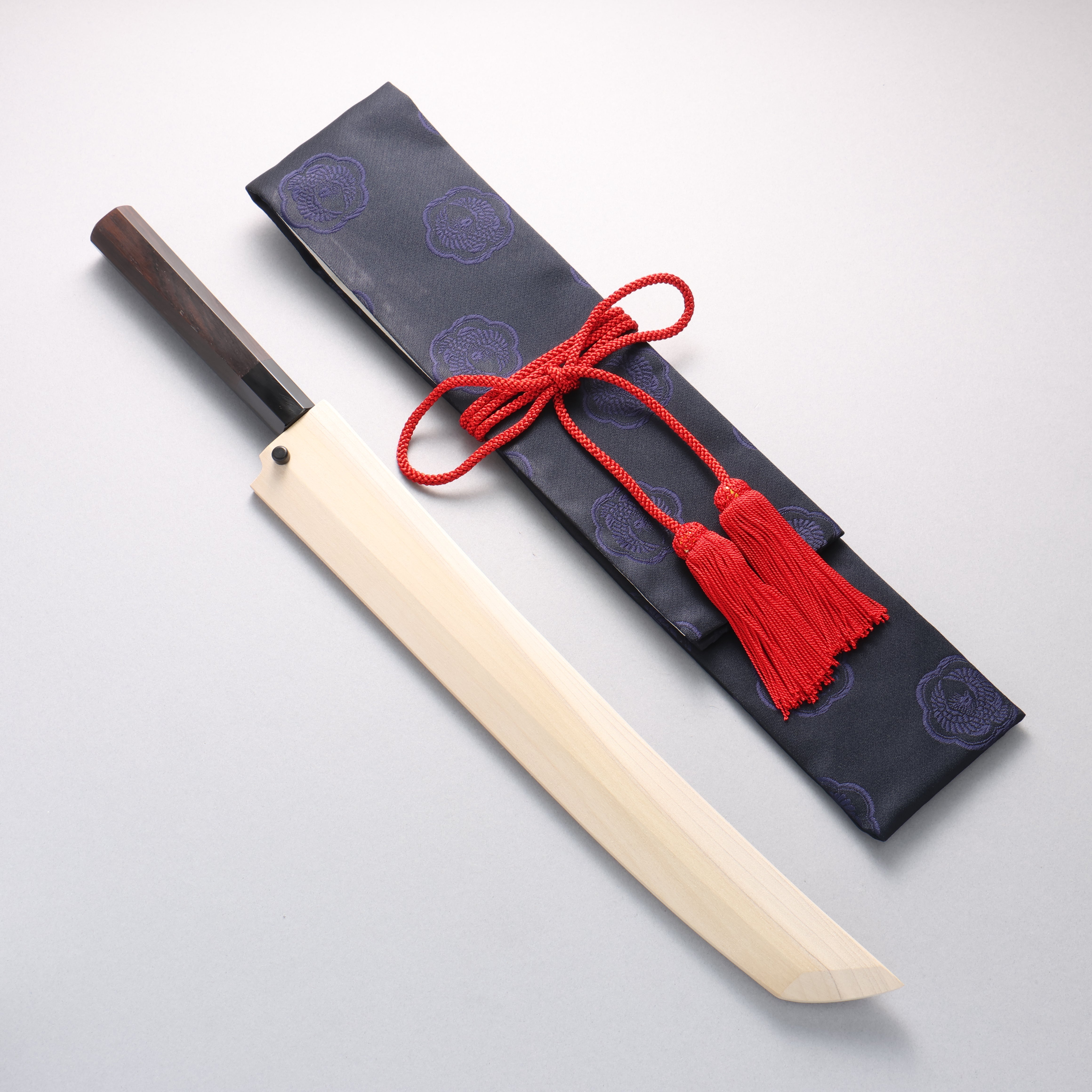 Tessen by Tanaka Tamahagane Sakimaru Yanagiba 315mm Ebony Wood Handle with Sheath - Seisuke Knife