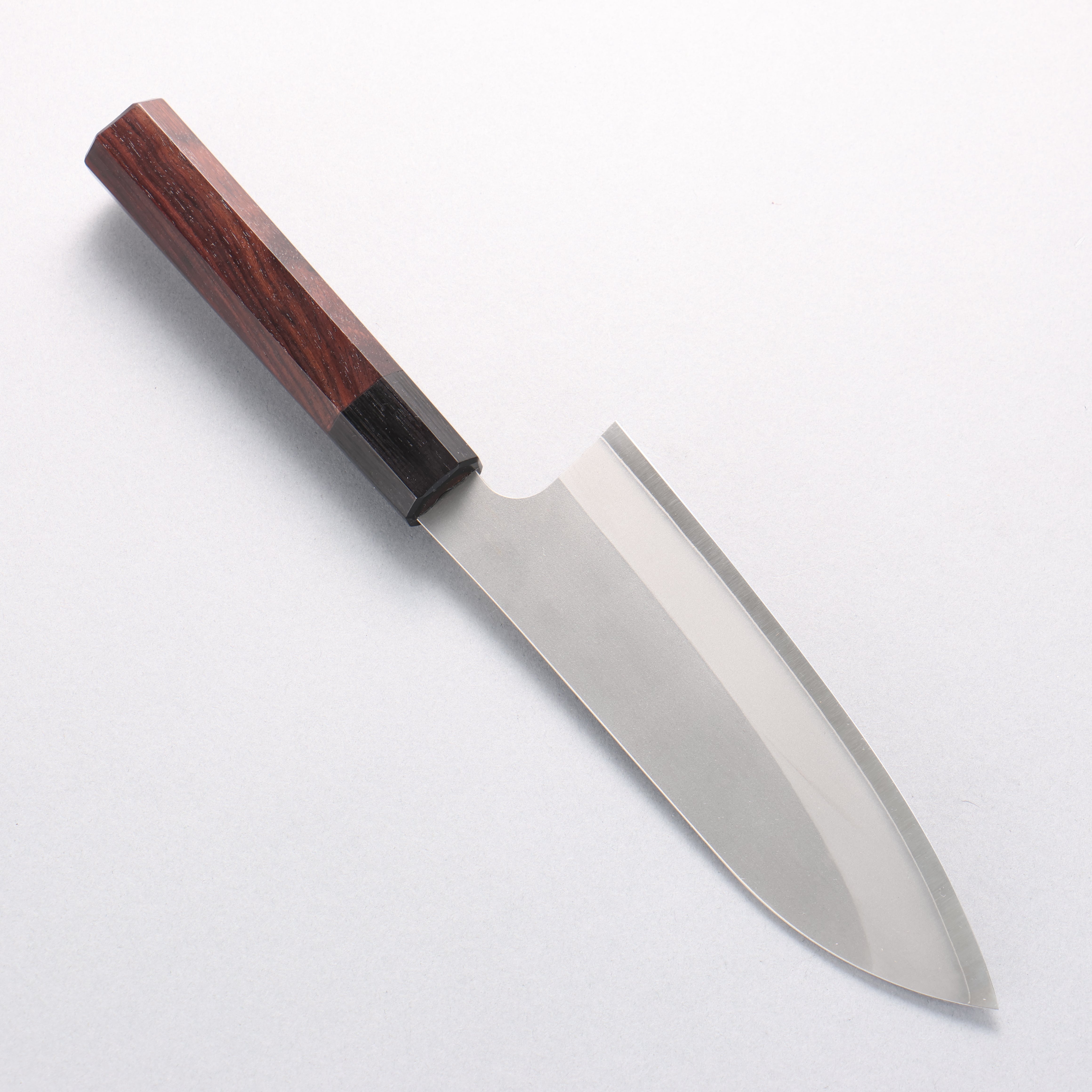 Daruma Silver Steel No.3 Santoku 165mm Shitan & Black Pakkawood Handle - Seisuke Knife