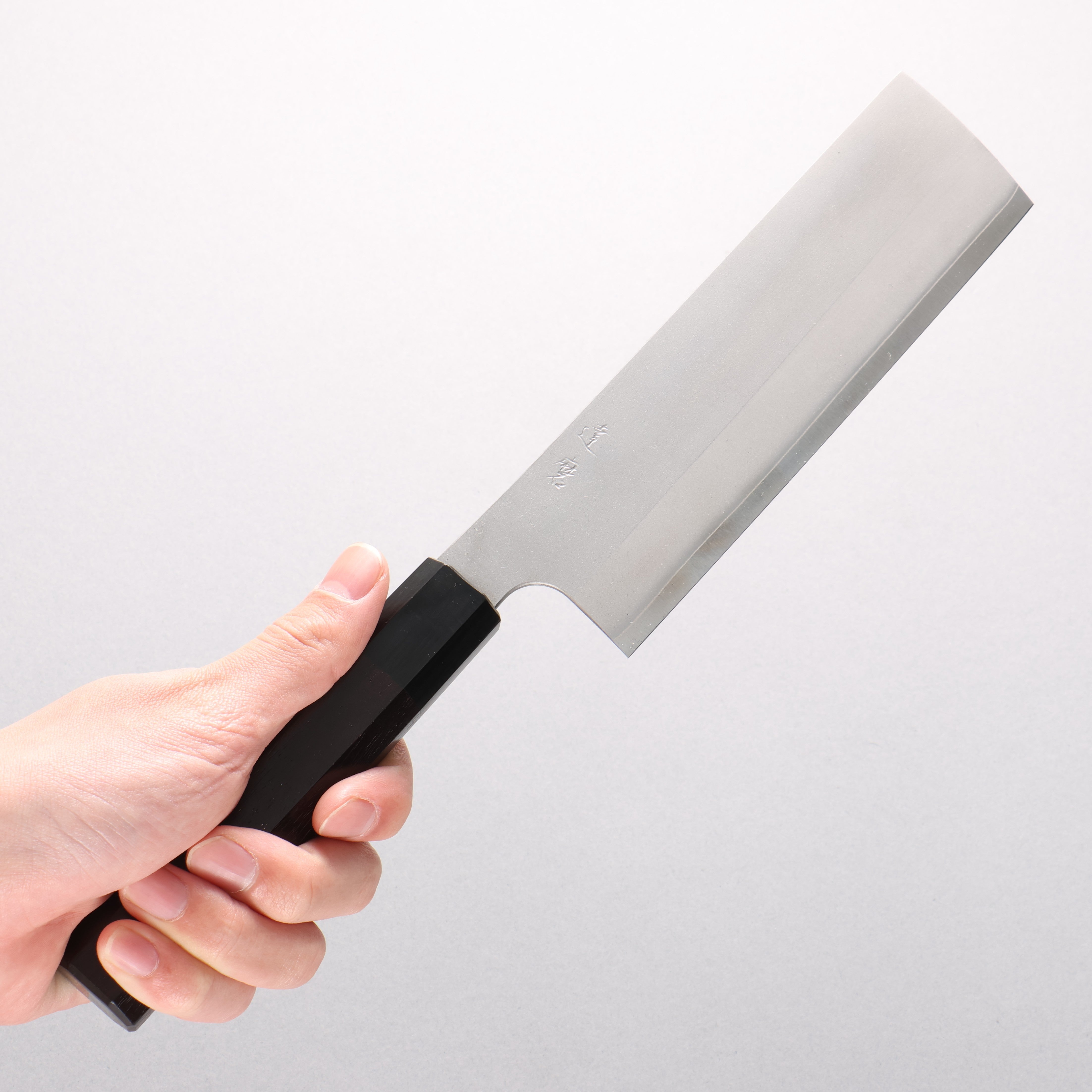 Daruma Silver Steel No.3 Nakiri 165mm Shitan & Black Pakkawood Handle - Seisuke Knife