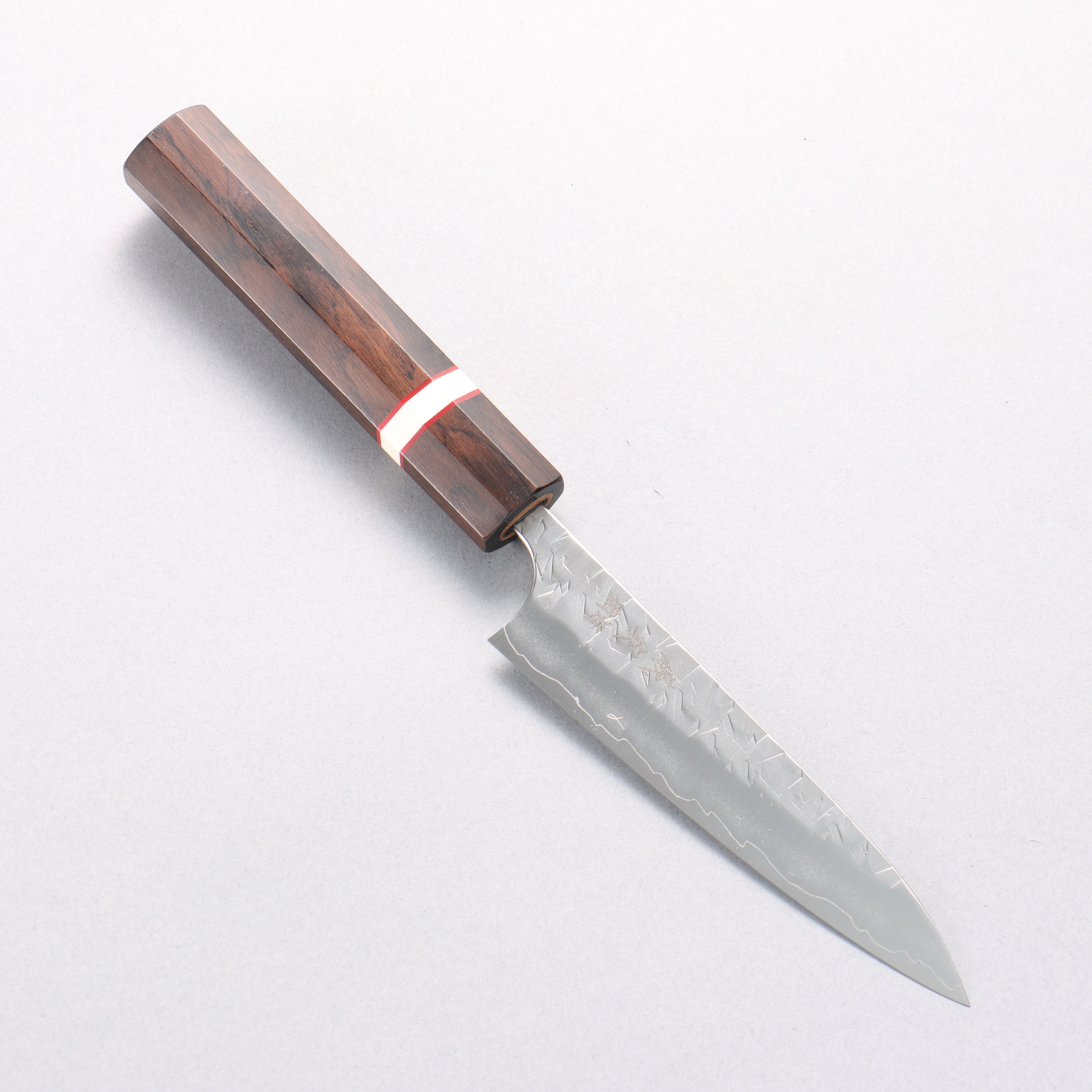 Yoshimi Kato Hyo SG2 Hammered Petty-Utility 120mm Ebony Wood & White Ring Handle - Seisuke Knife