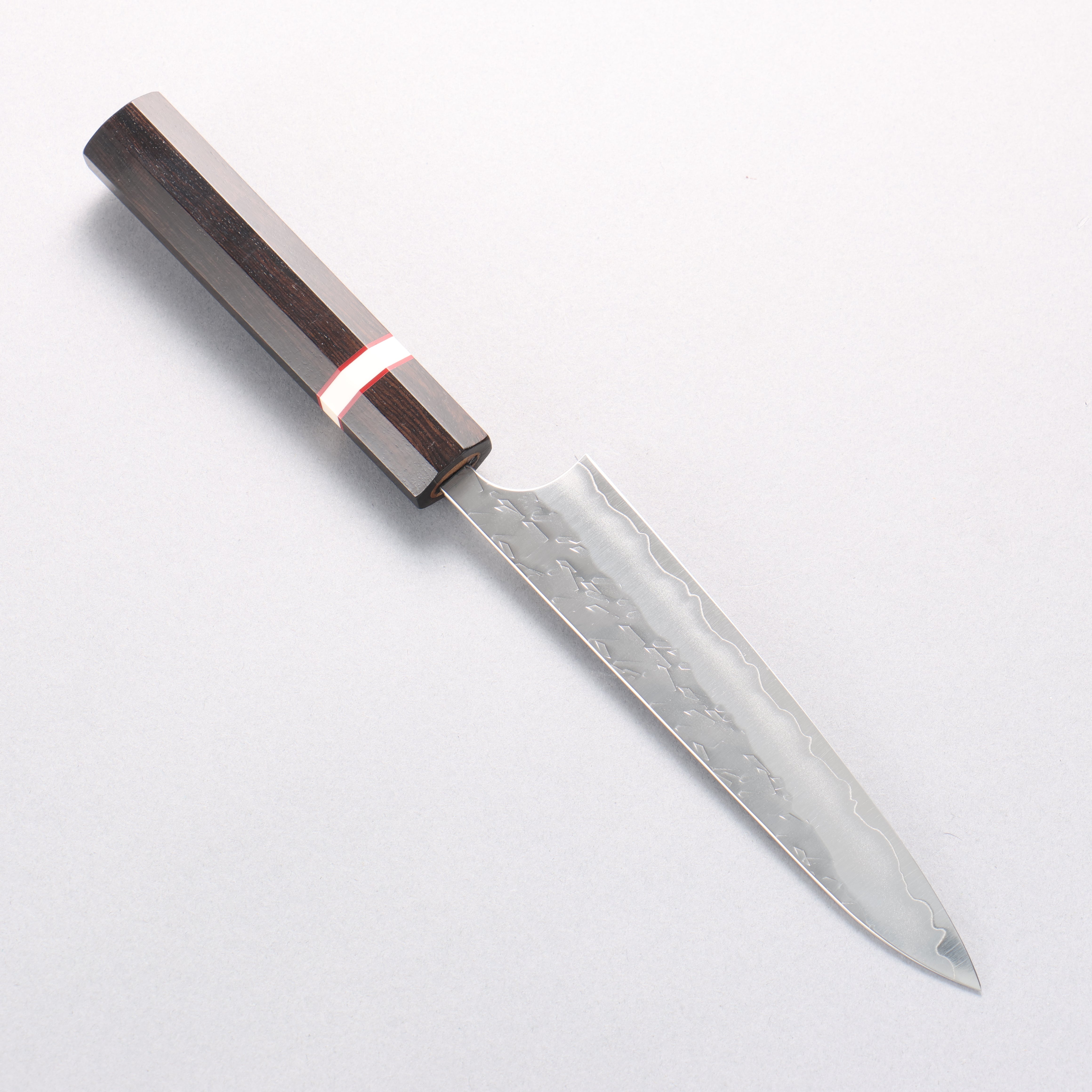 Yoshimi Kato Hyo SG2 Hammered Petty-Utility 150mm Ebony Wood & White Ring Handle - Seisuke Knife