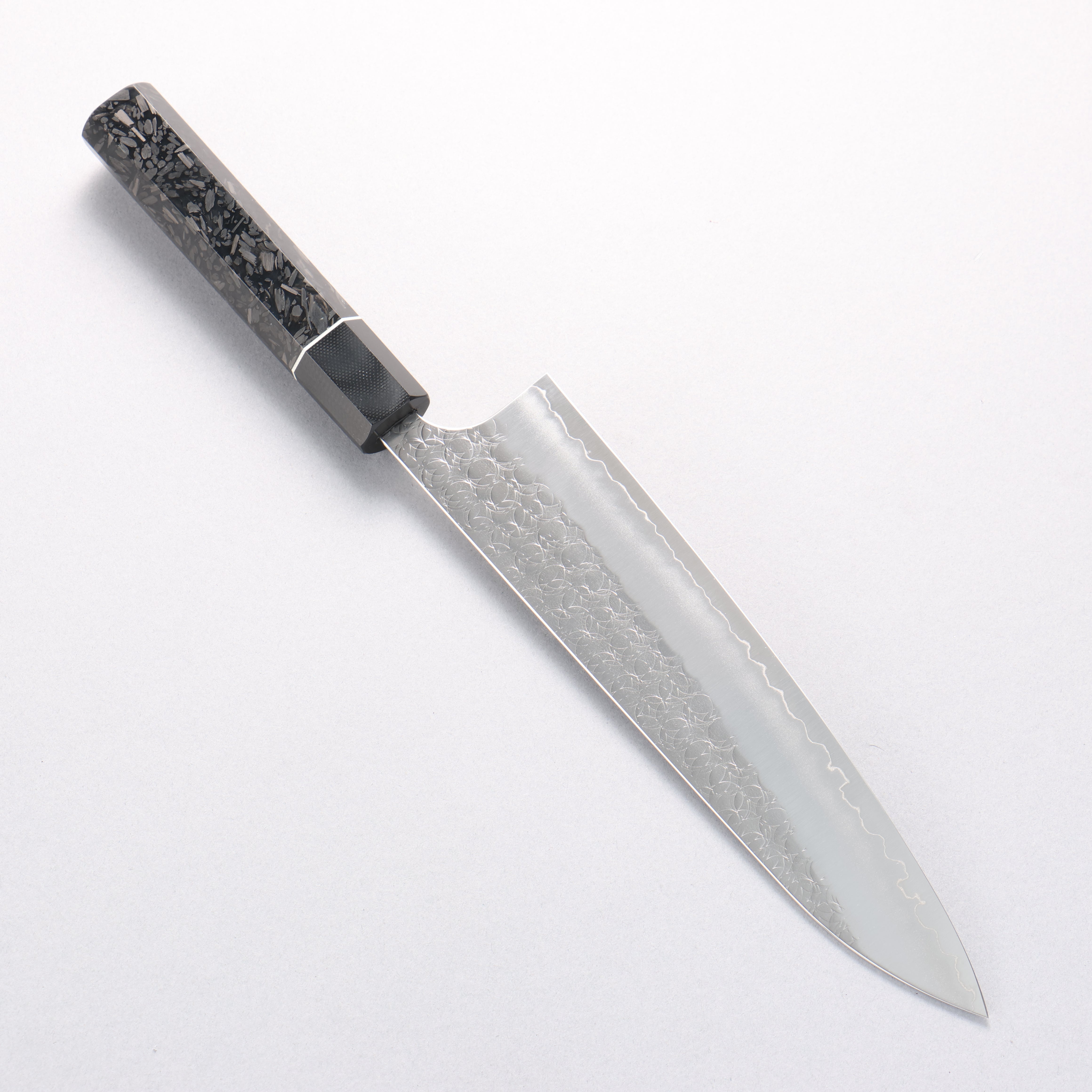 Yoshimi Kato Minamo SG2 Hammered Gyuto 210mm Carbon Fiber & G10 Fiberglass Handle - Seisuke Knife