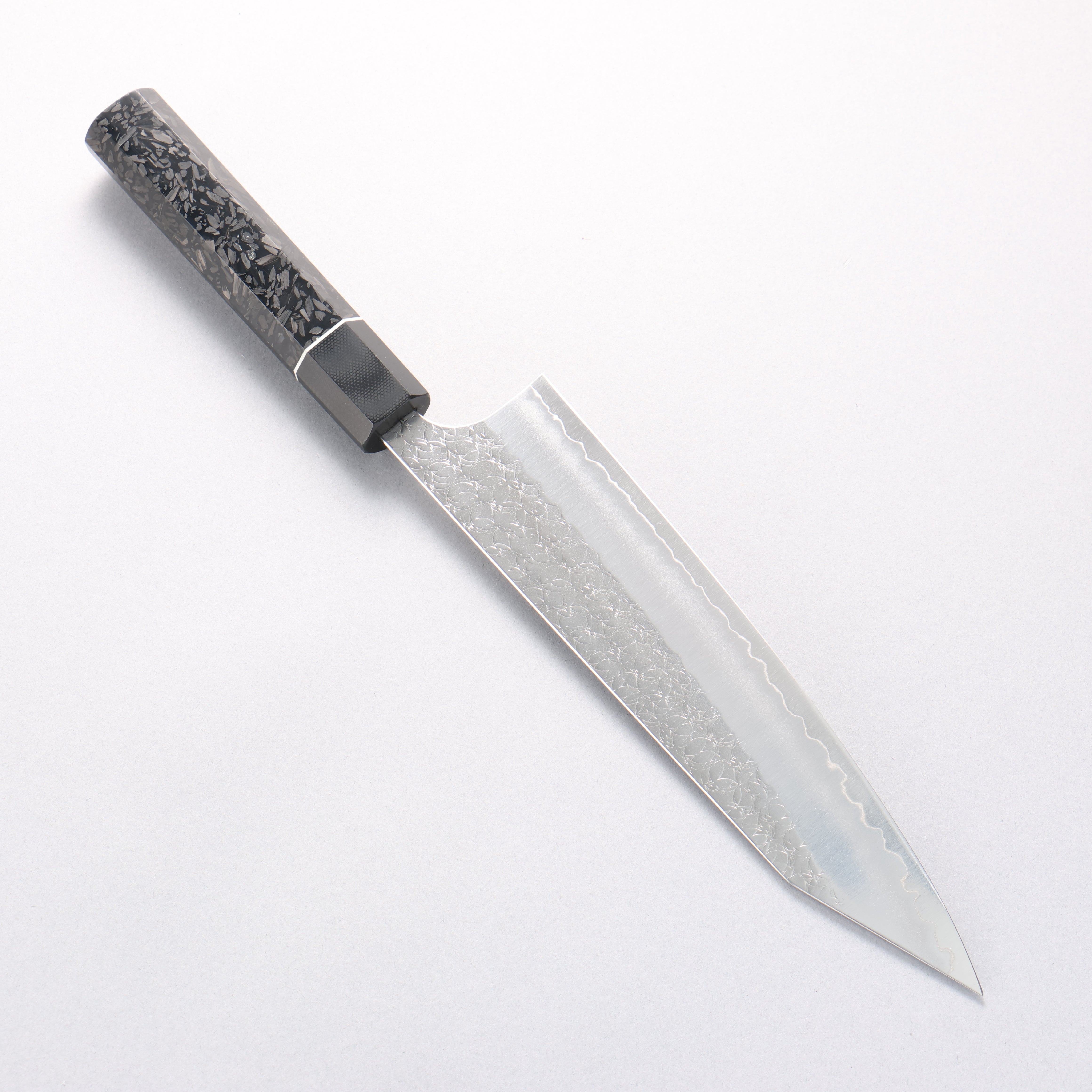 Yoshimi Kato Minamo SG2 Hammered Kiritsuke Gyuto 210mm Carbon Fiber & G10 Fiberglass Handle - Seisuke Knife