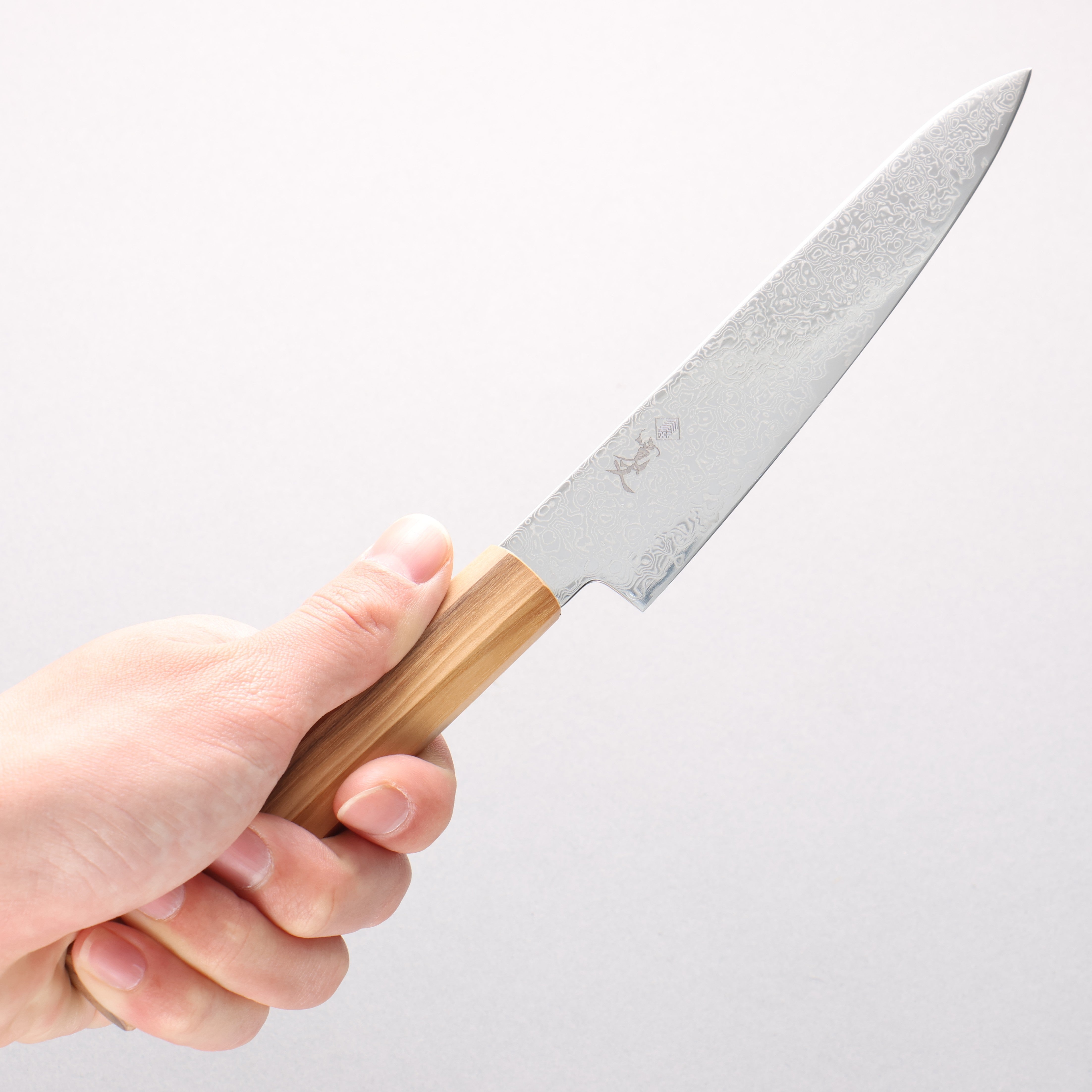 Kanjyo SG2 Damascus Petty-Utility 150mm Olive Wood Handle - Seisuke Knife