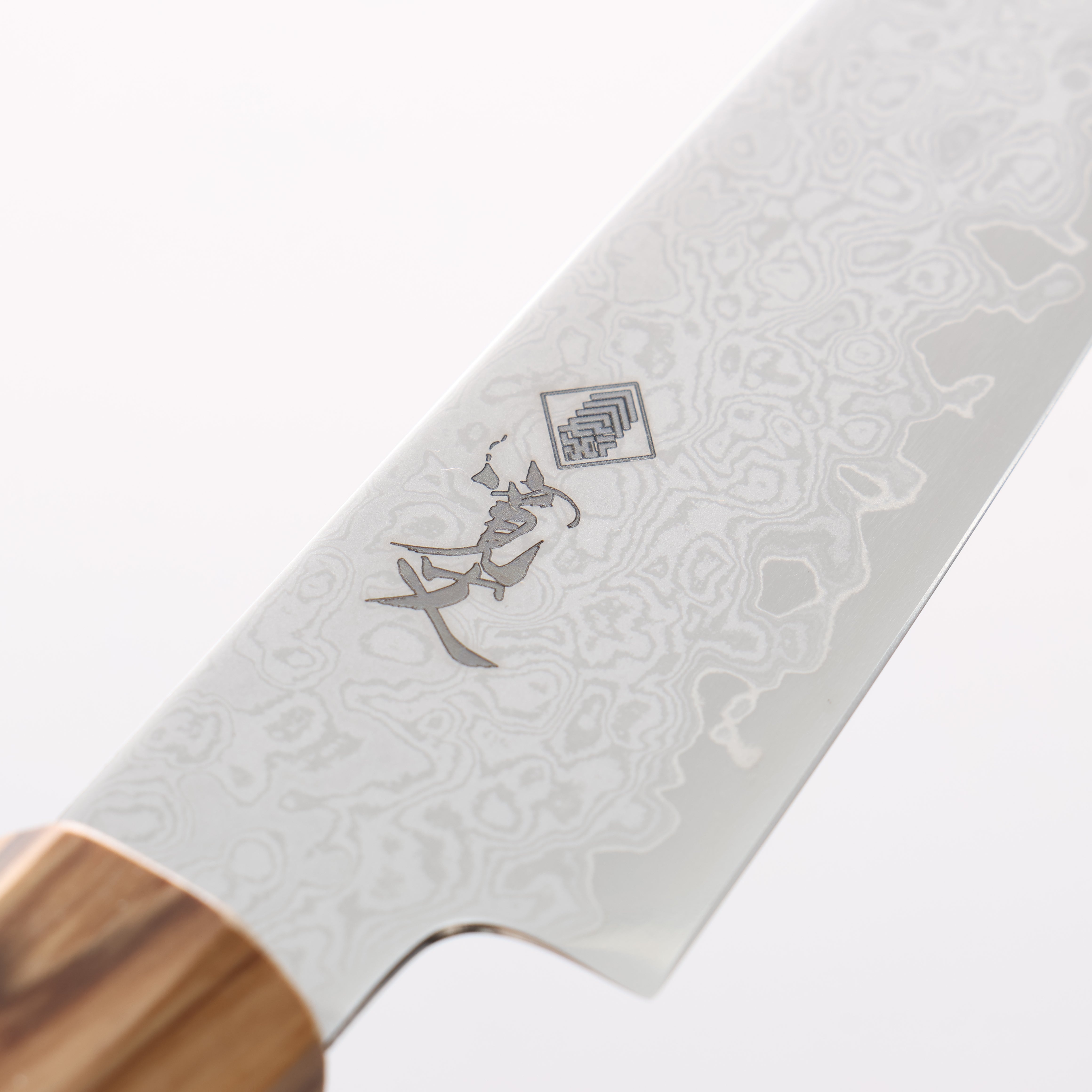 Kanjyo VG10 Damascus Kiritsuke Petty-Utility 120mm Olive Wood Handle