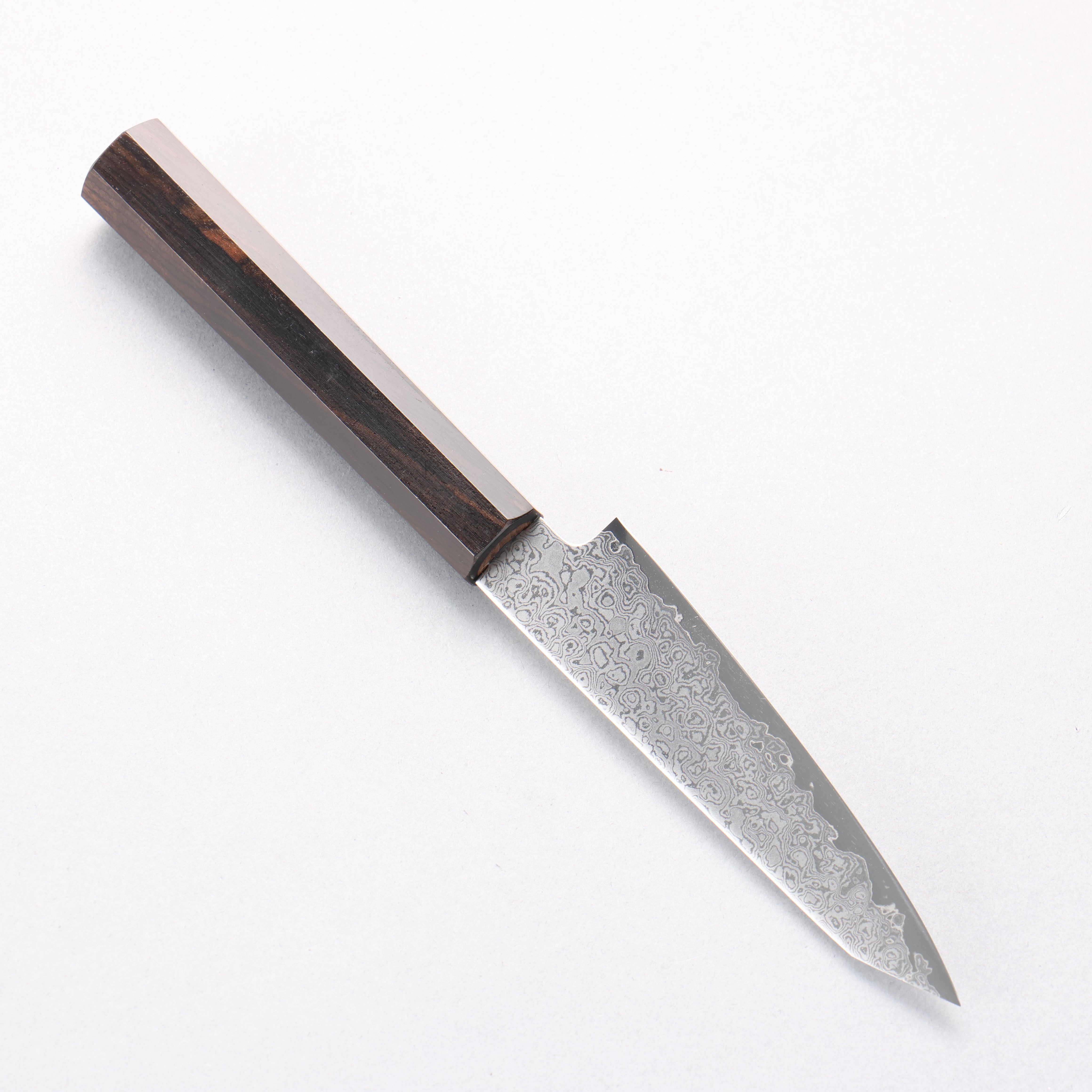 Kanjyo VG10 Damascus Kiritsuke Petty-Utility 120mm Ebony Wood Handle - Seisuke Knife