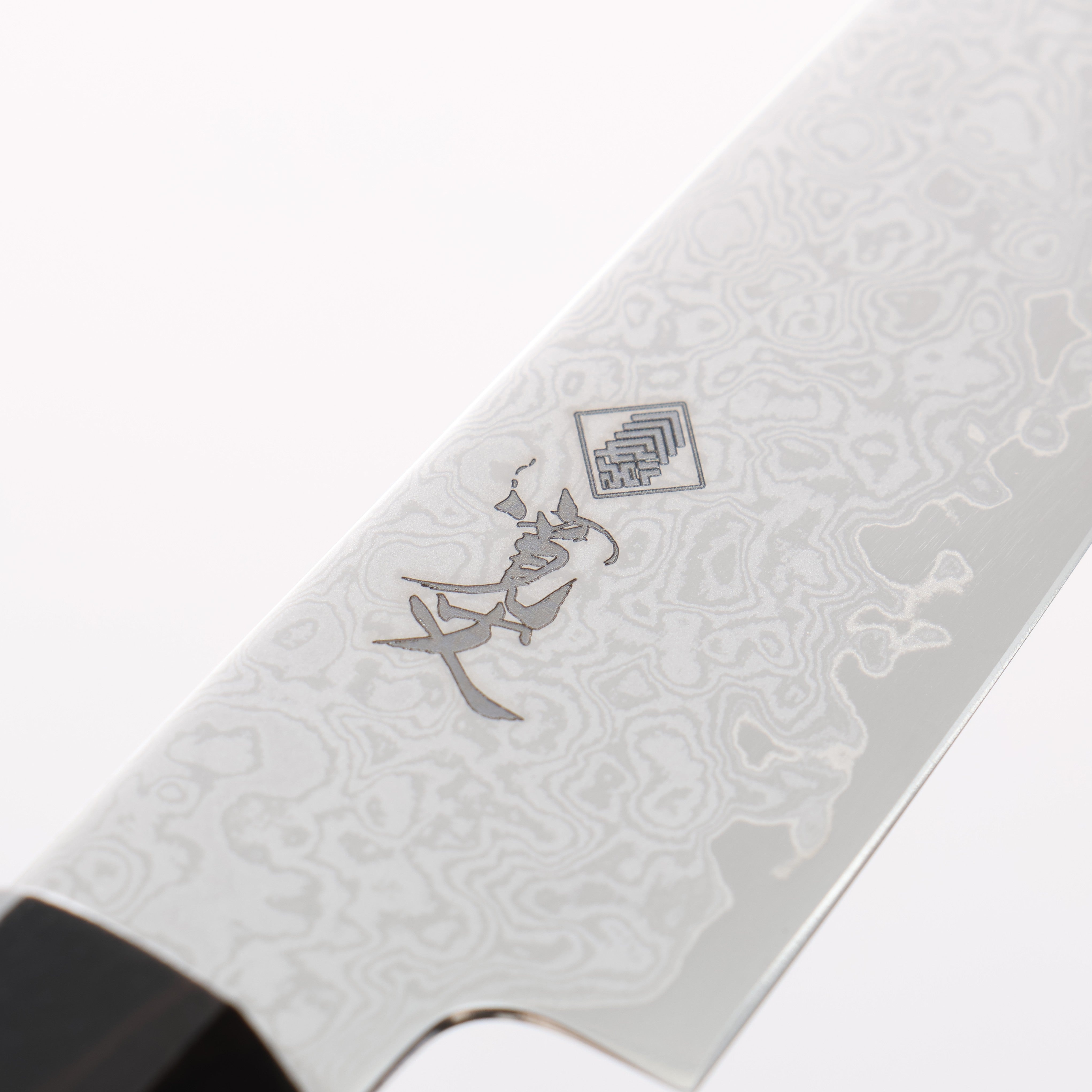 Kanjyo VG10 Damascus Kiritsuke Petty-Utility 120mm Ebony Wood Handle - Seisuke Knife