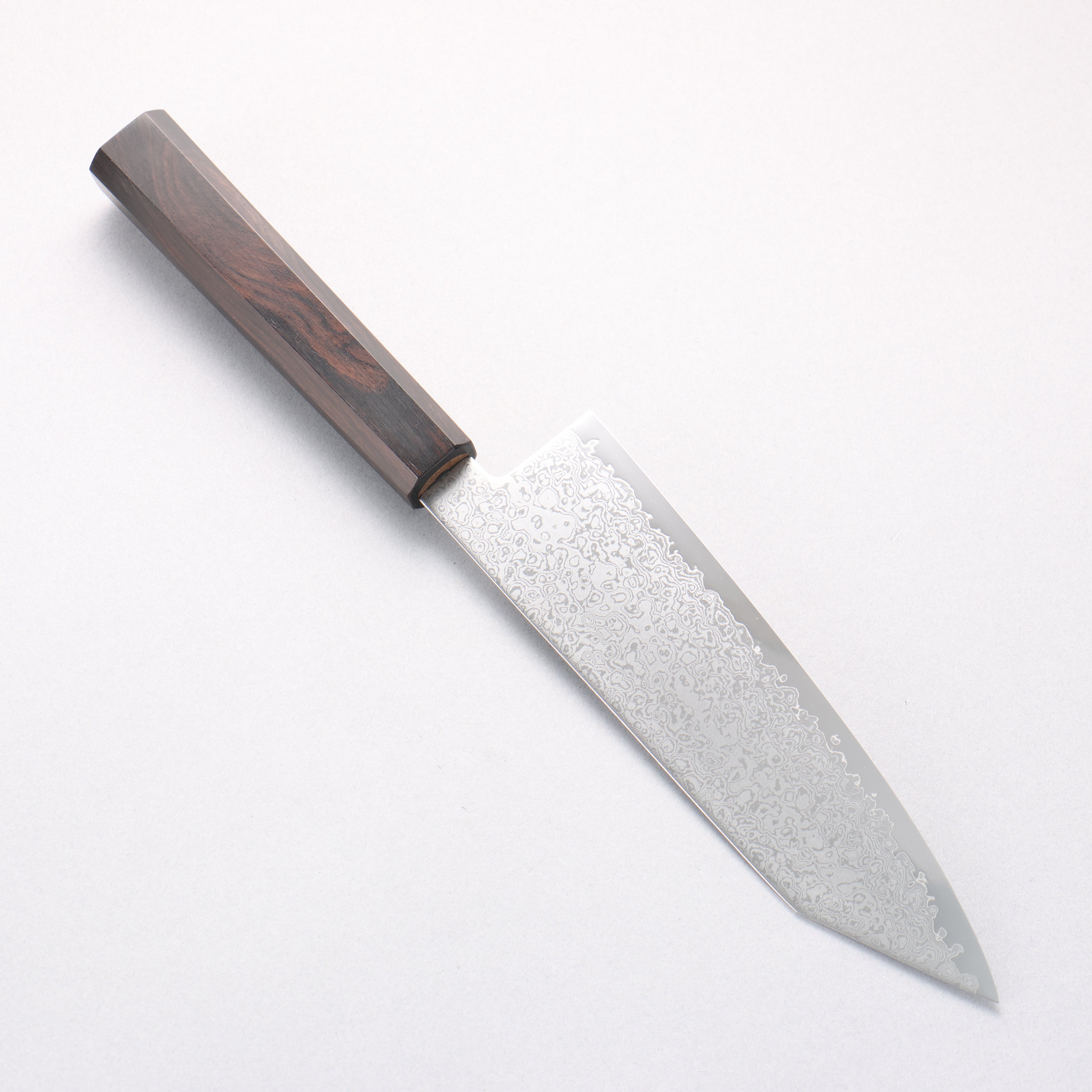 Kanjyo VG10 Damascus Kiritsuke Santoku 180mm Ebony Wood Handle - Seisuke Knife