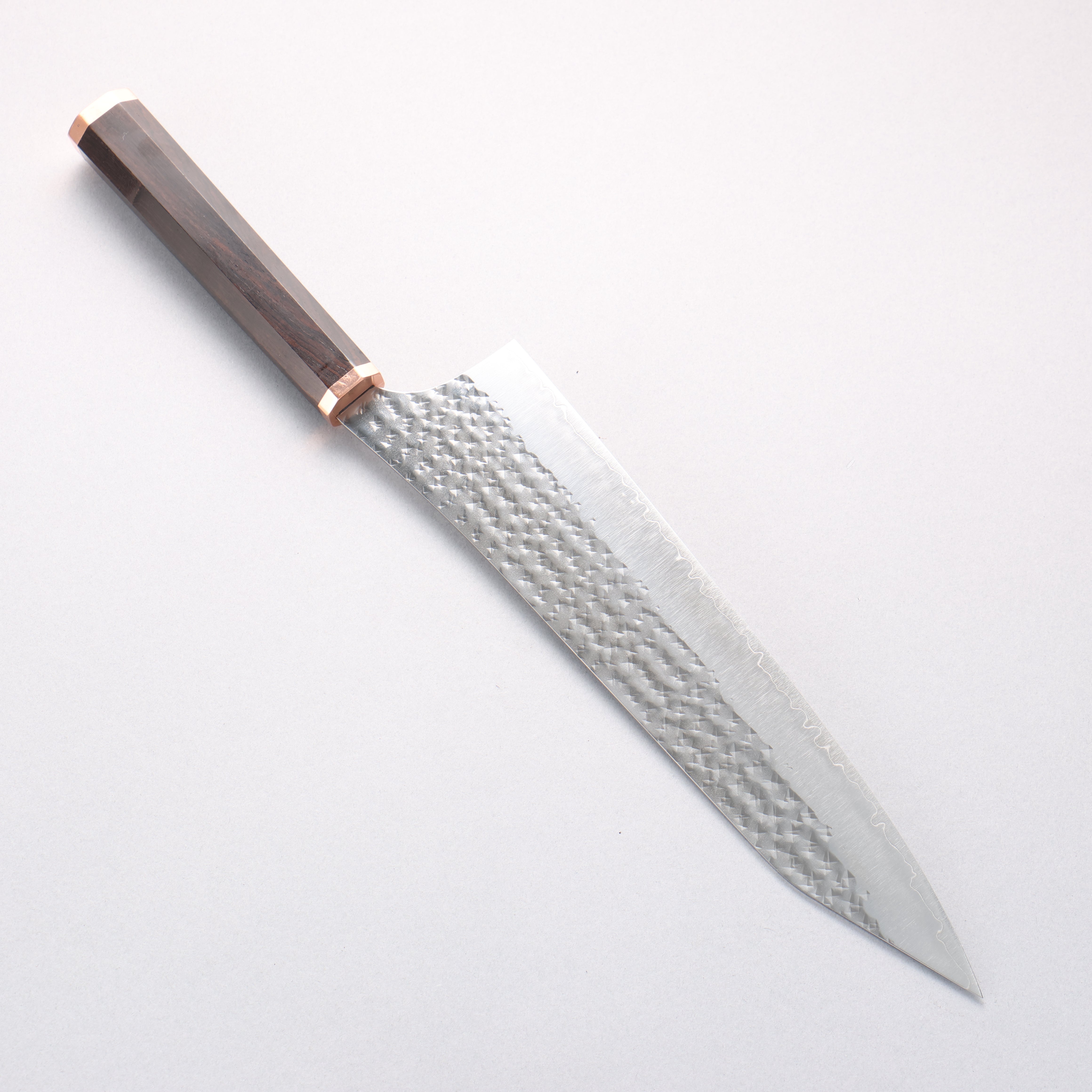 Yu Kurosaki Senko Ei SG2 Hammered Gyuto 240mm Ebony Wood & Copper Handle - Seisuke Knife