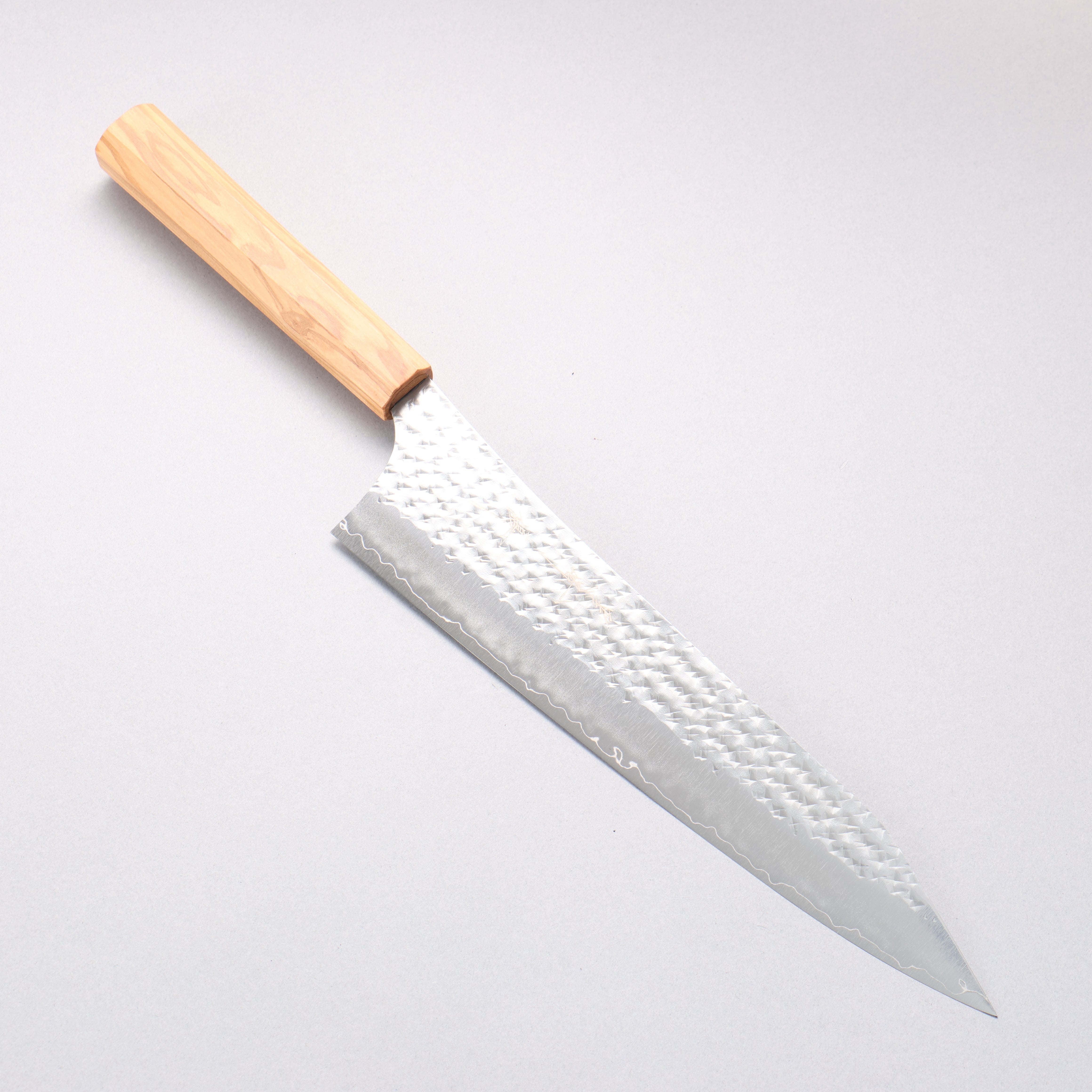 Yu Kurosaki Senko Ei SG2 Hammered Gyuto 240mm Olive Wood Handle - Seisuke Knife