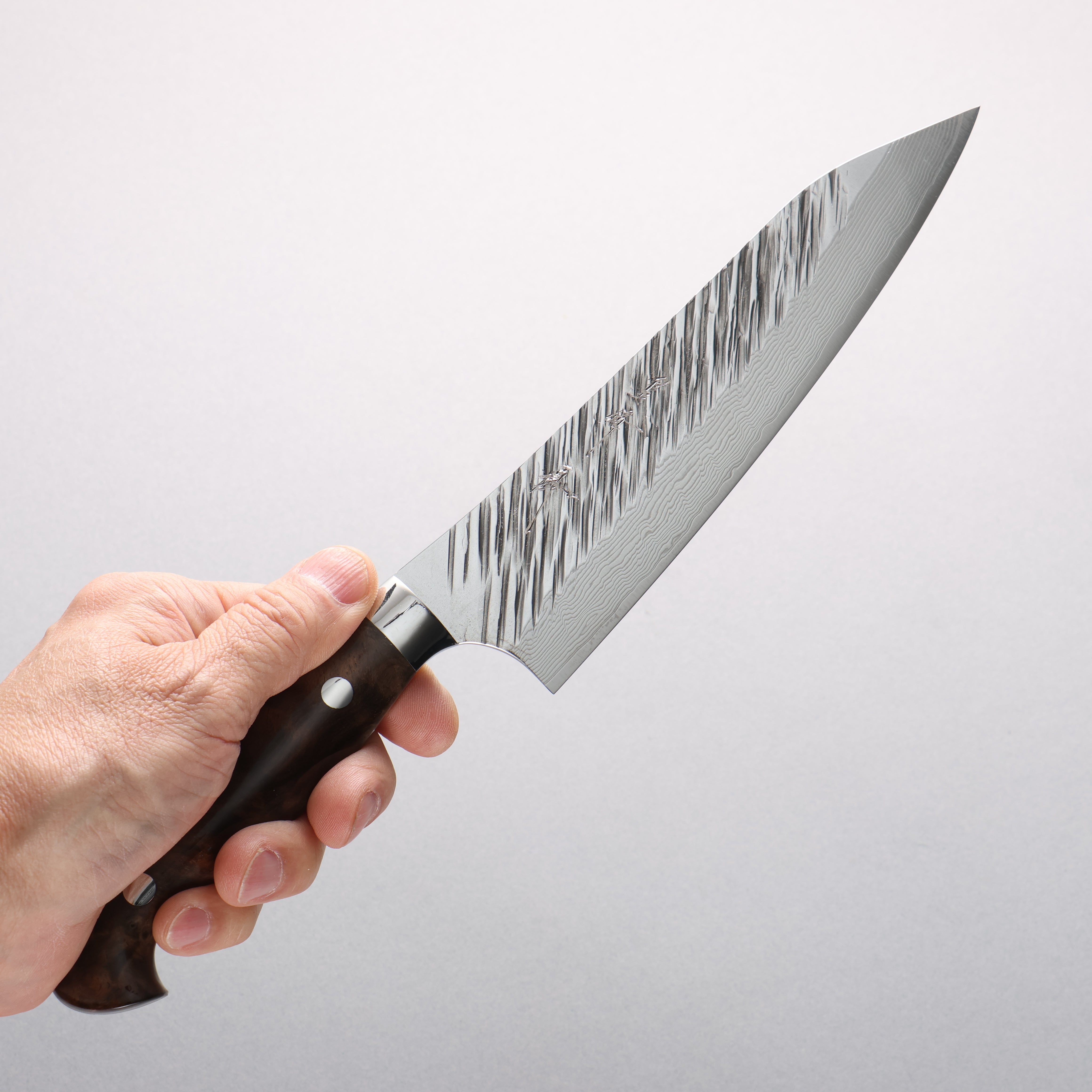 Yu Kurosaki Fujin SG2 Hammered Damascus Kiritsuke Gyuto 180mm Walnut Handle - Seisuke Knife