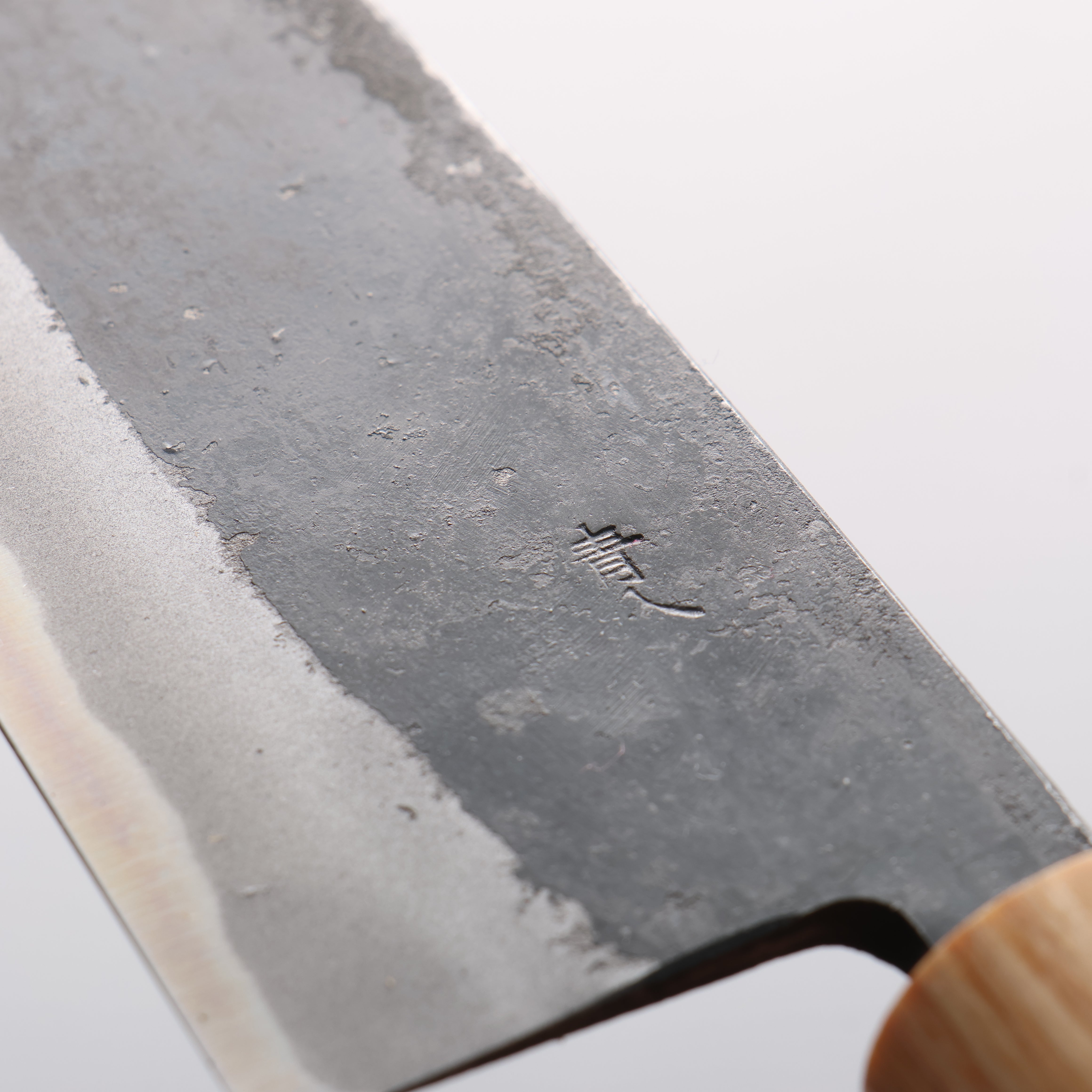 Kouki Blue Steel No.2 Black Finished Small Santoku 150mm American Cherry Handle - Seisuke Knife