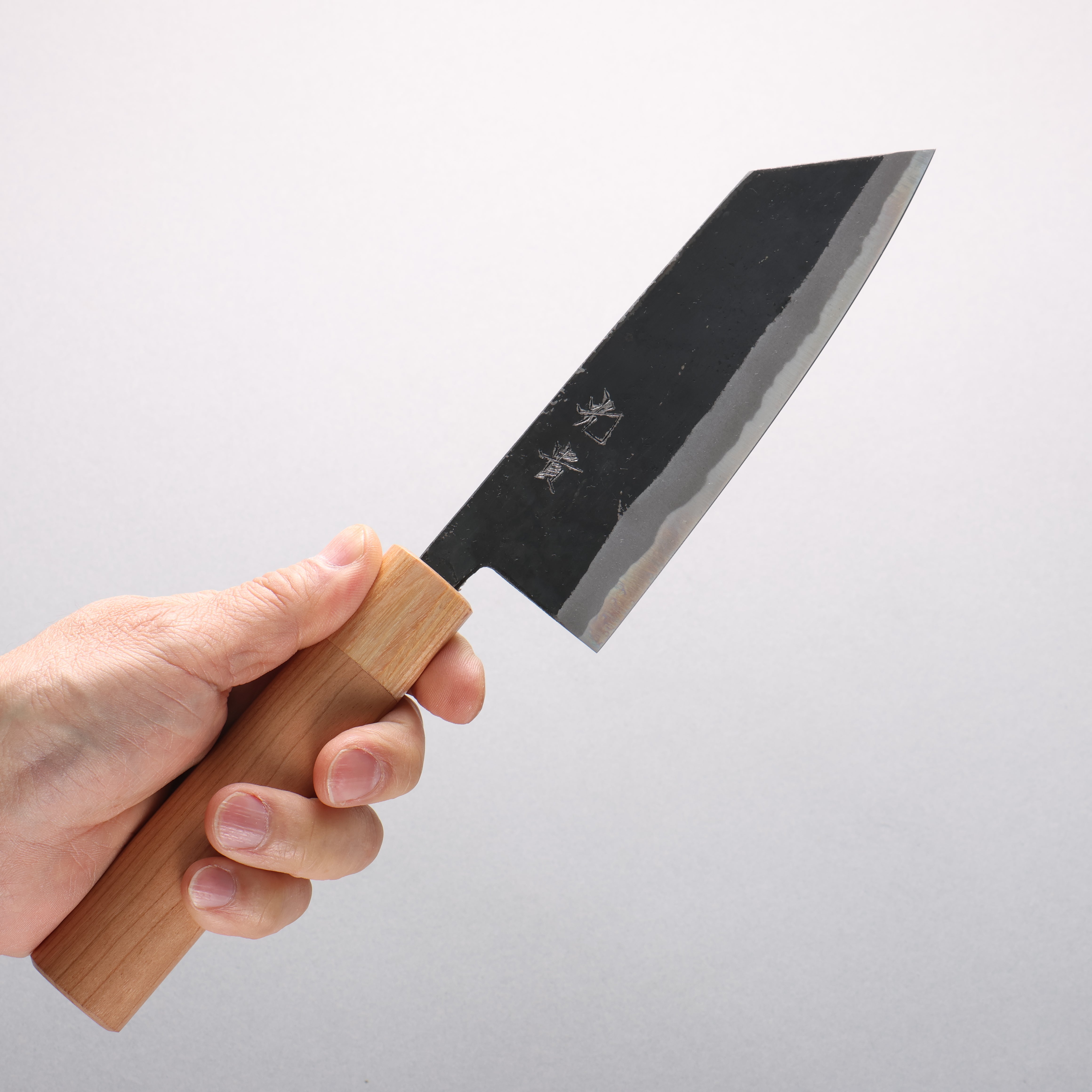 Kouki Blue Steel No.2 Black Finished Small Bunka 150mm American Cherry Handle - Seisuke Knife