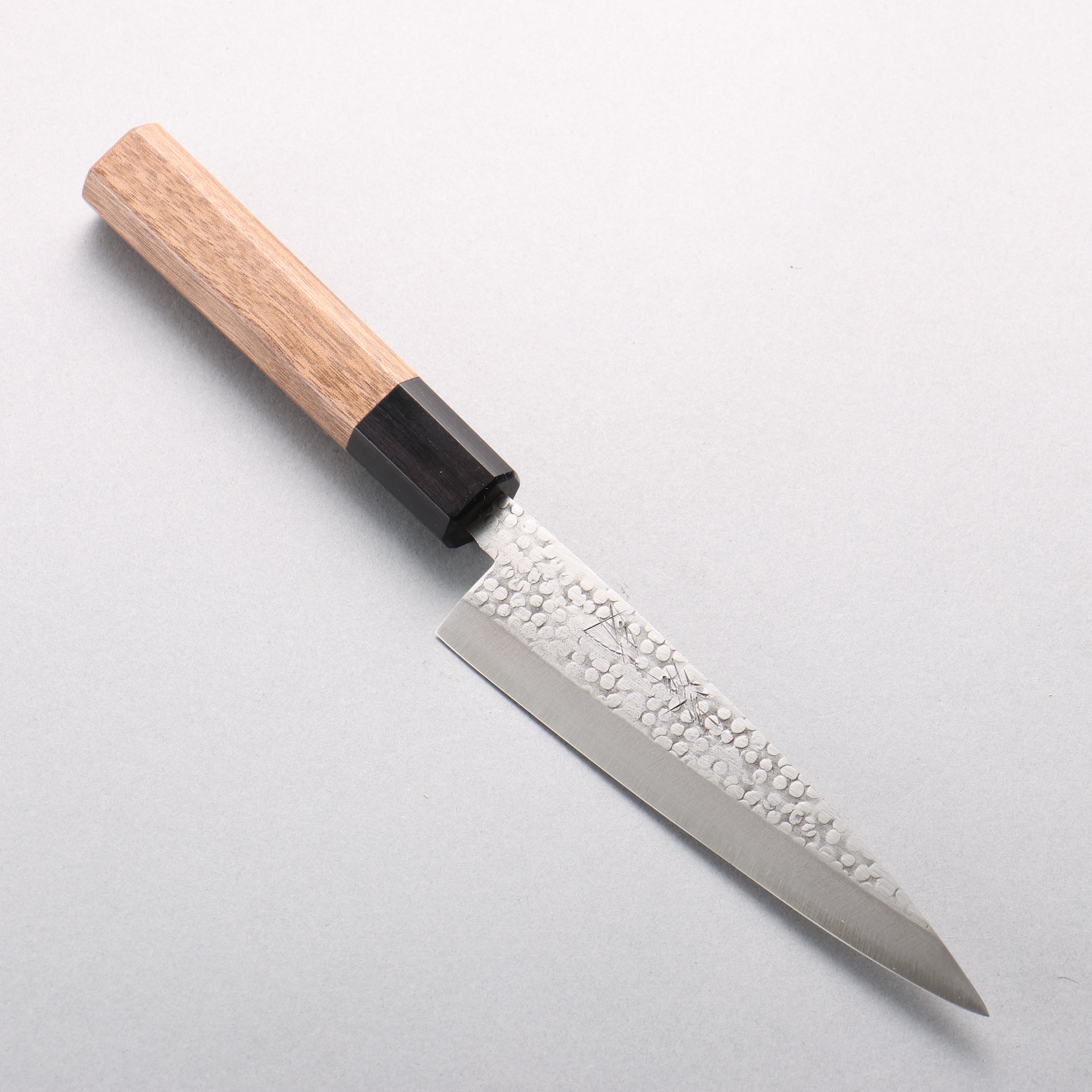 Seisuke Silver Steel No.3 Maru Hammered Petty-Utility 135mm Walnut Handle - Seisuke Knife