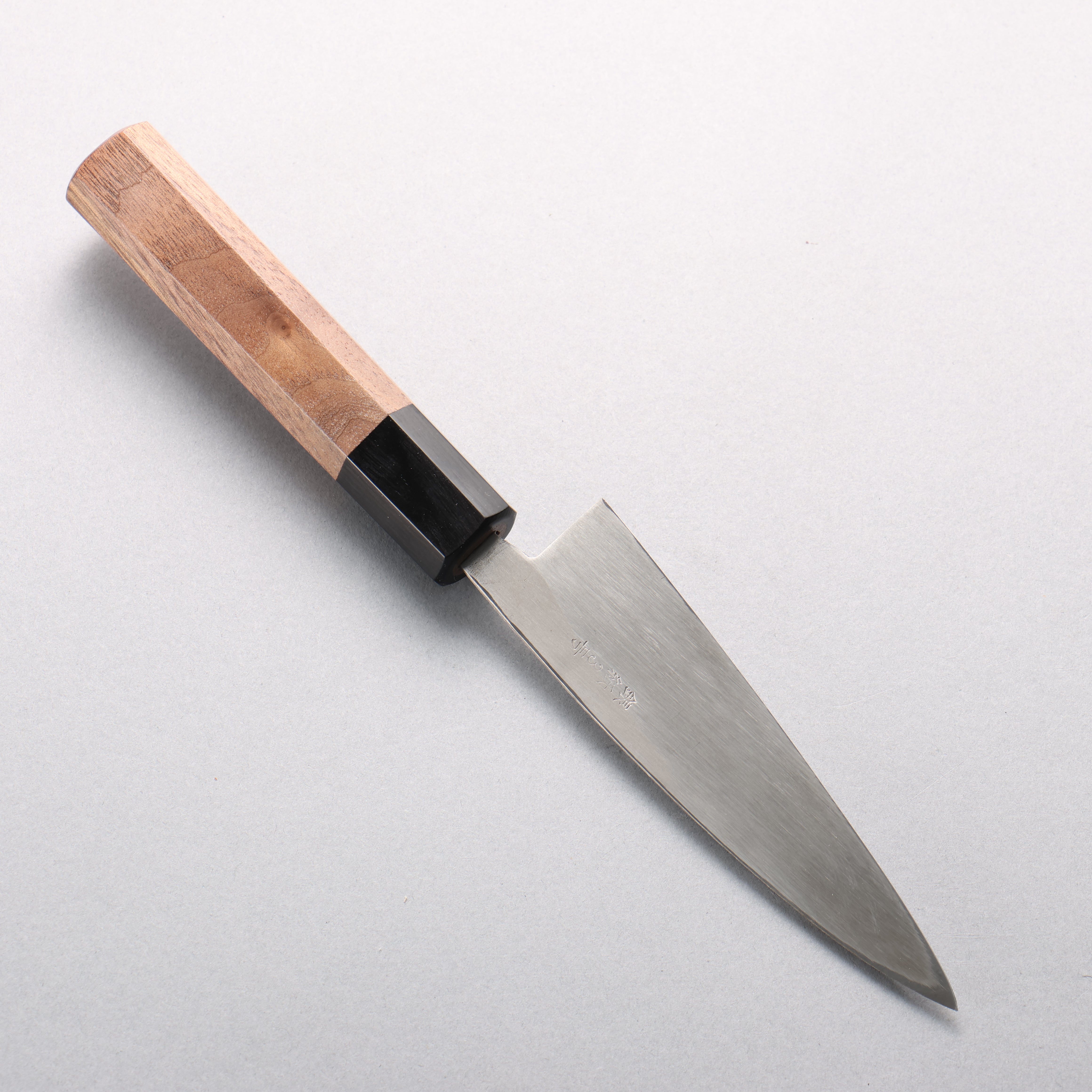Seisuke Silver Steel No.3 Maru Hammered Petty-Utility 120mm Walnut Handle - Seisuke Knife