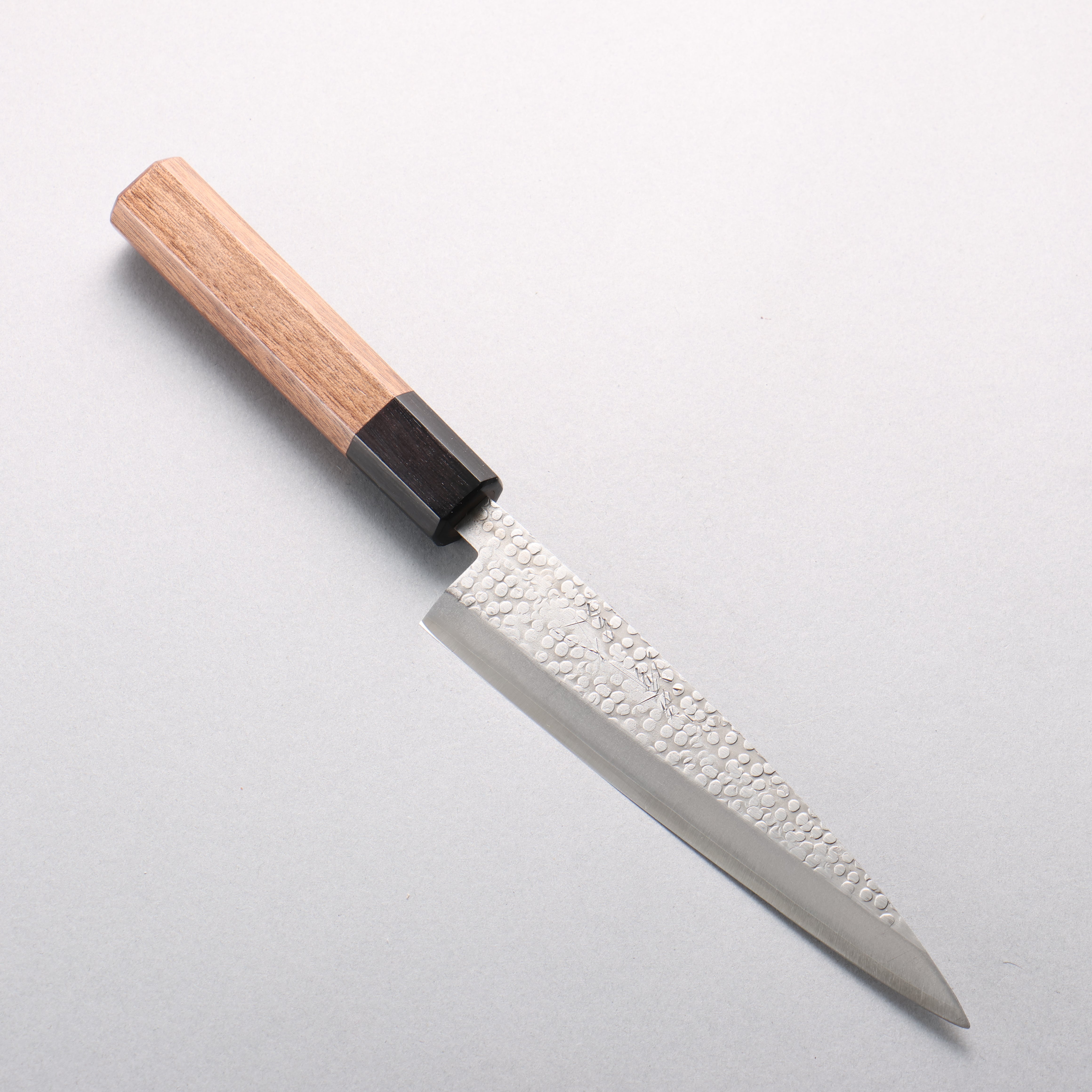 Seisuke Silver Steel No.3 Maru Hammered Petty-Utility 150mm Walnut Handle - Seisuke Knife