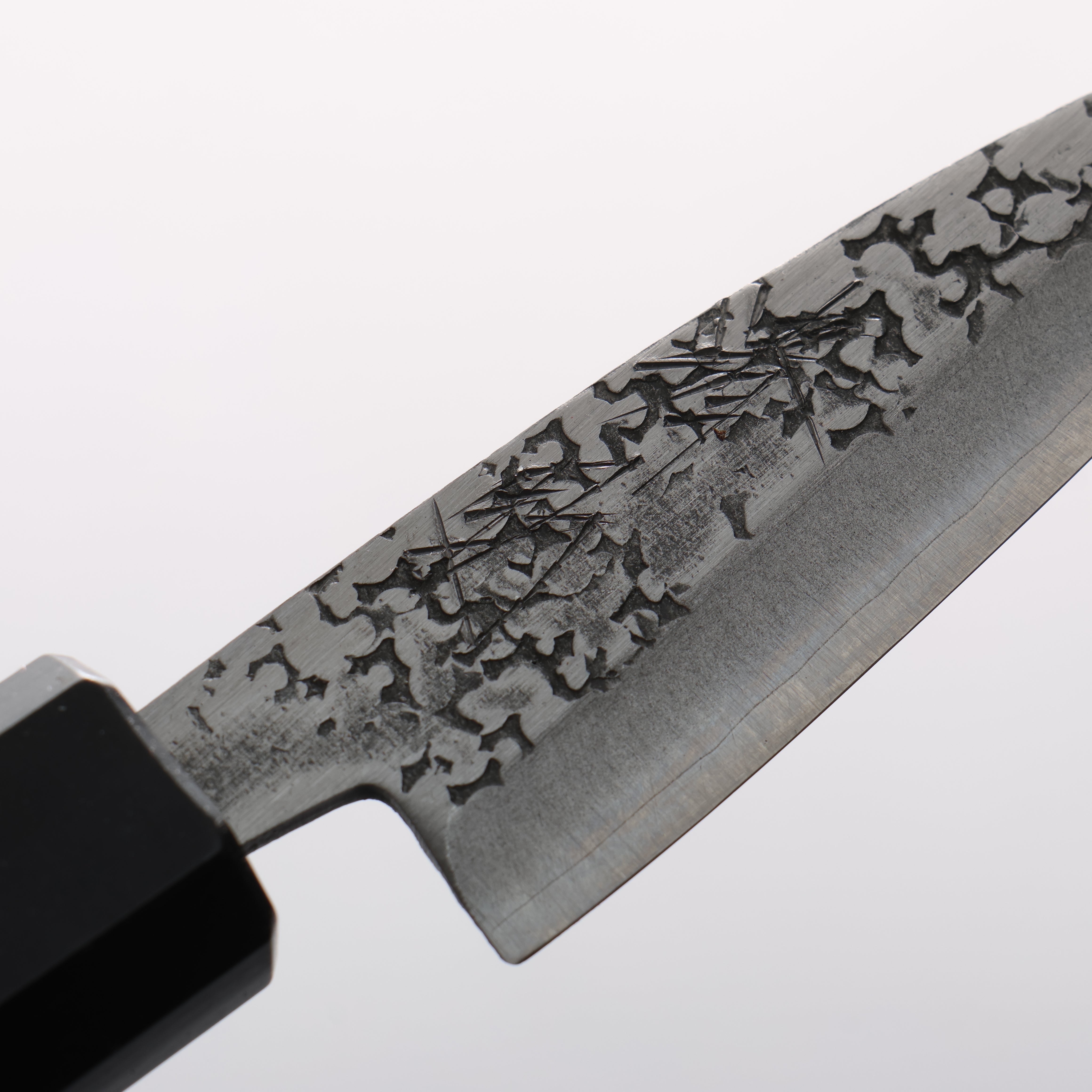 Seisuke Silver Steel No.3 Maru Hammered Ajikiri 75mm Walnut Handle - Seisuke Knife