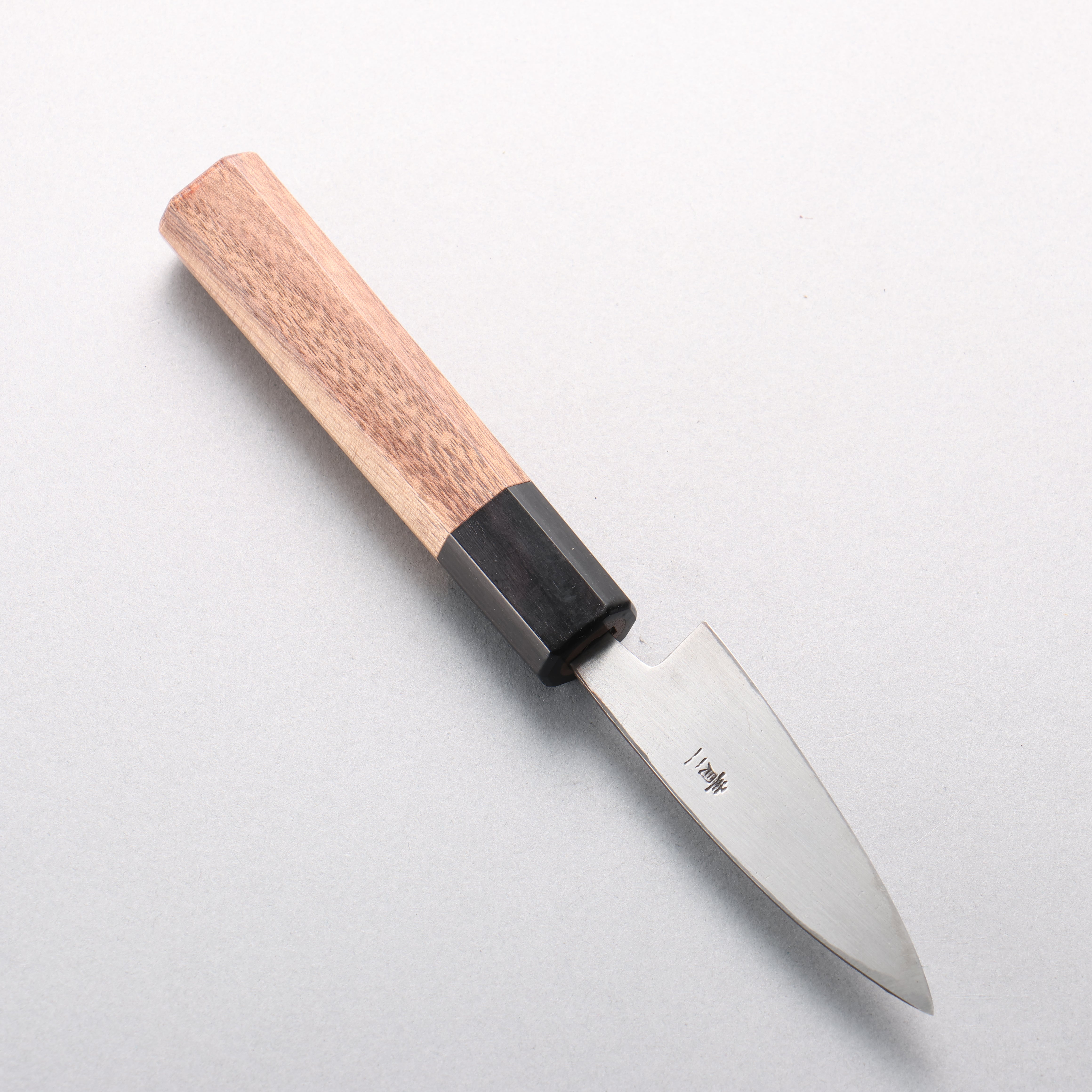 Seisuke Blue Steel No.2 Black Finished Ajikiri 75mm Walnut Handle - Seisuke Knife