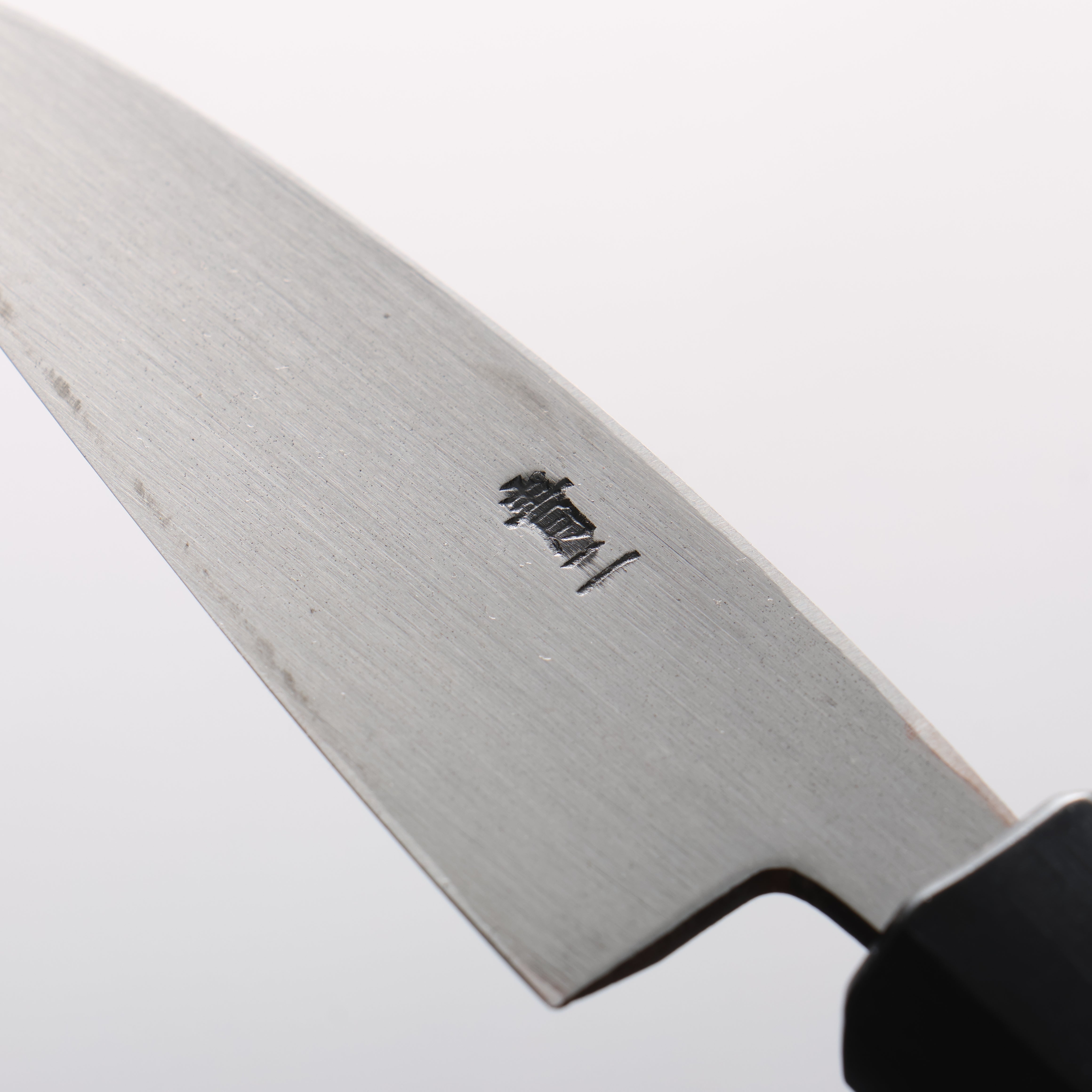 Seisuke Blue Steel No.2 Black Finished Ajikiri 90mm Walnut Handle - Seisuke Knife